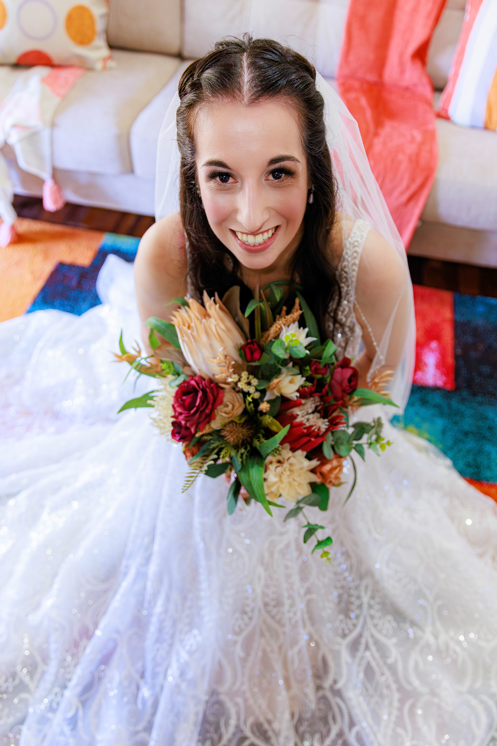 Bride with flowers
