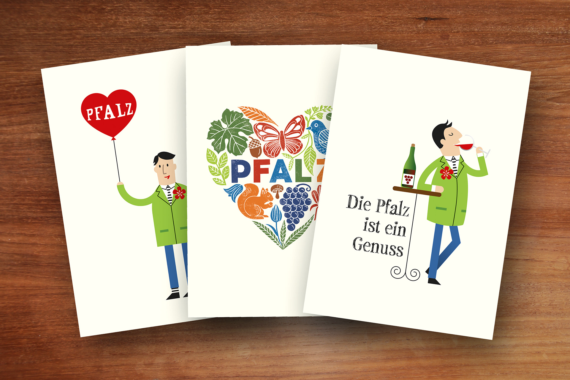 Grußkarten für die Pfalz