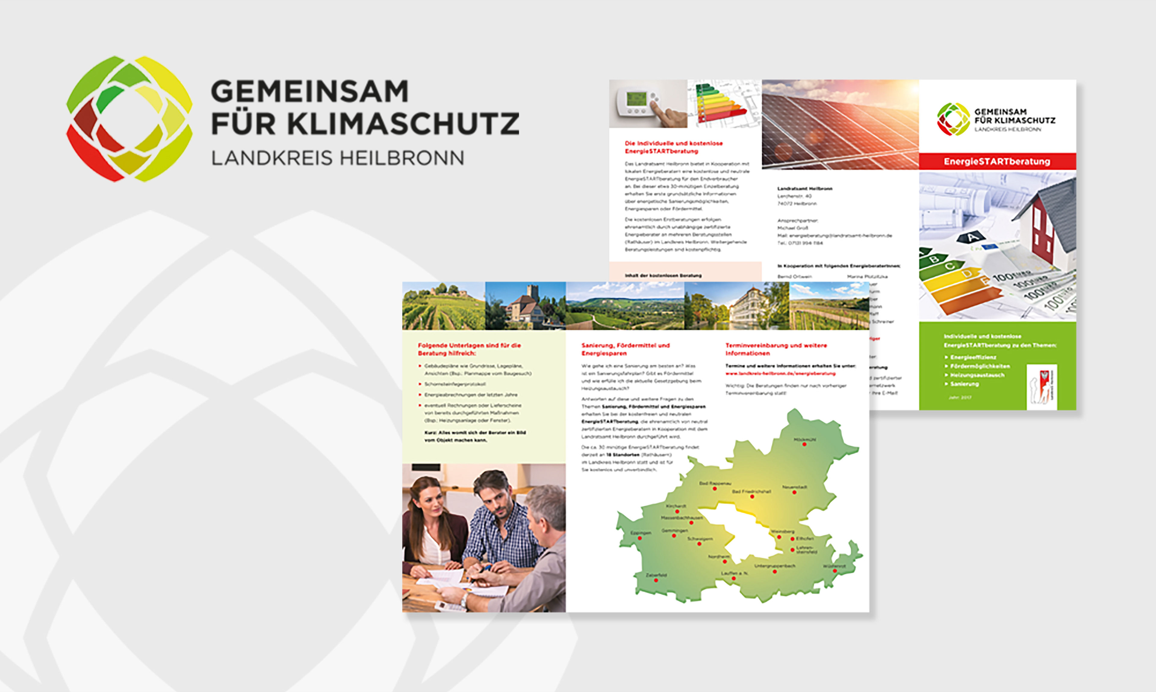 Informationsfaltblatt für die Energiestartberatung des Landkreises Heilbronn