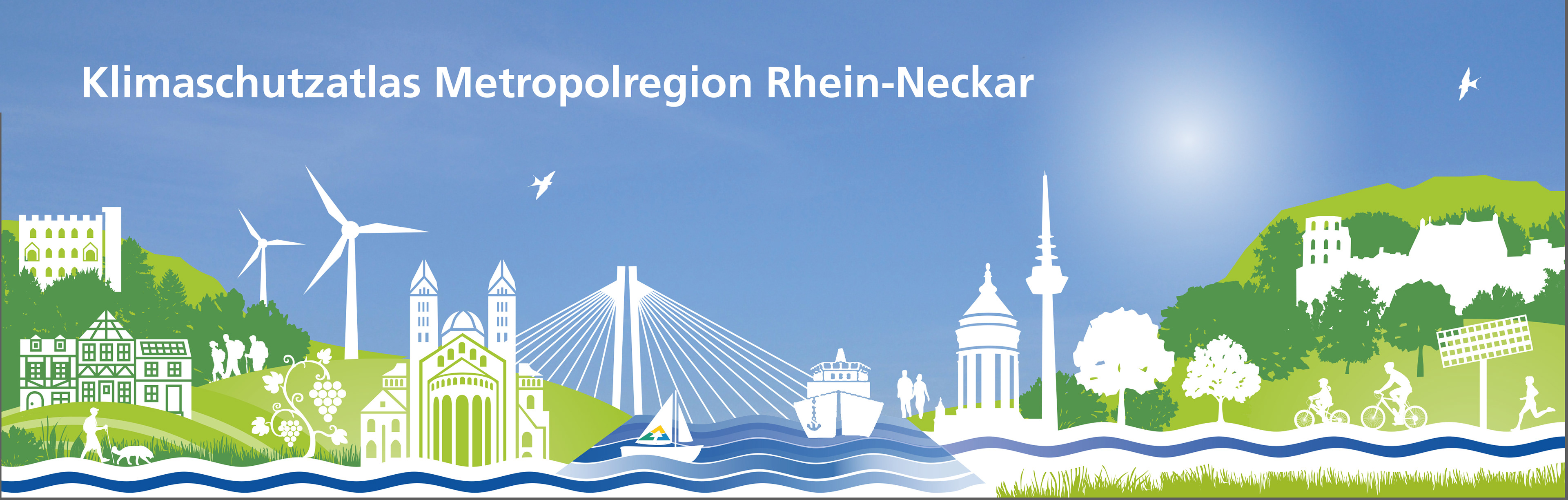 Illustration für den Klimaschutzatlas Metropolregion Rhein-Neckar