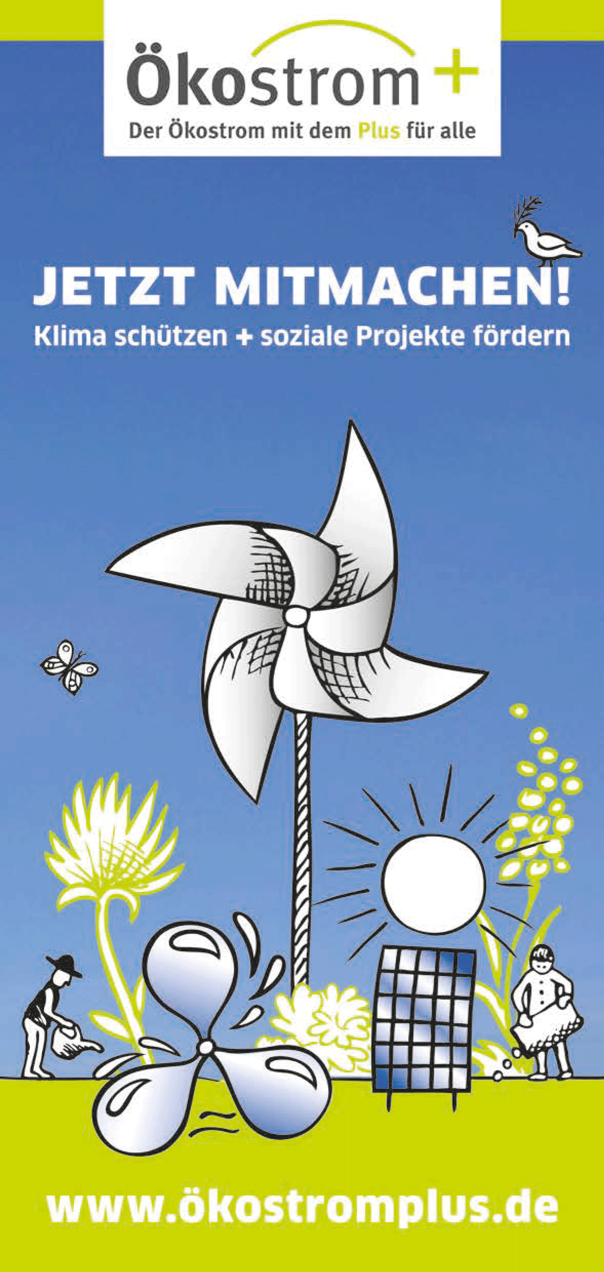 Illustration und Flyerdesign für Ökostrom+