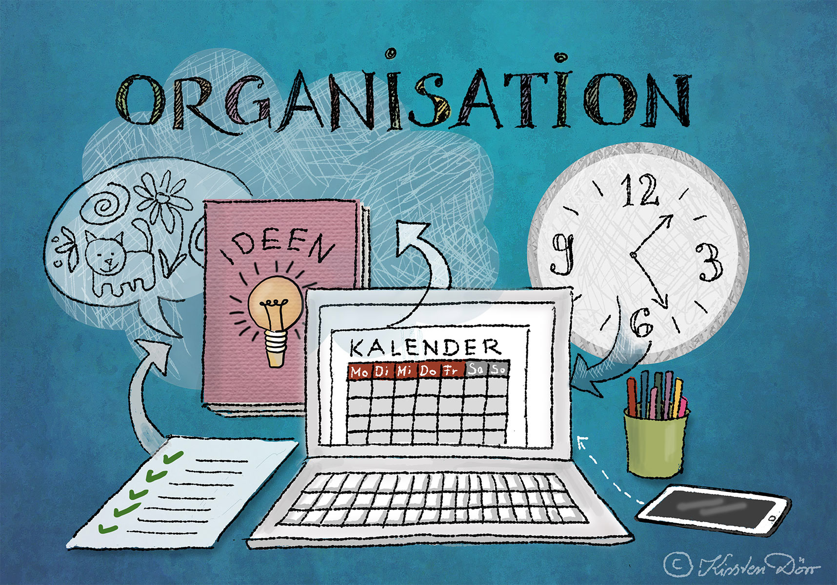 Illustration zum Thema Organisation