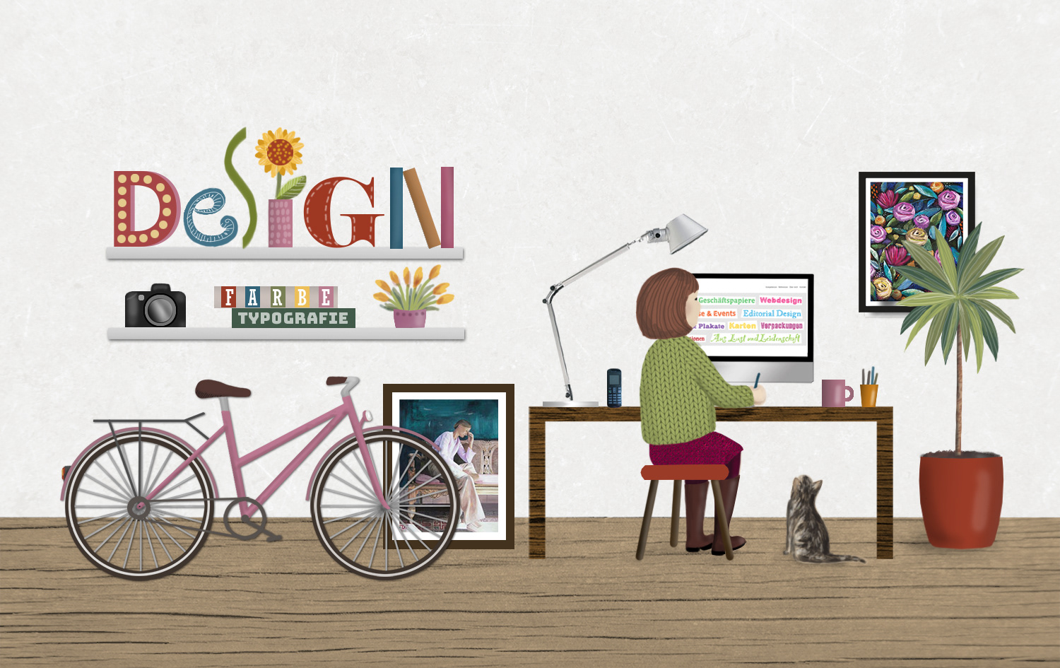 Illustration meines Arbeitsplatzes