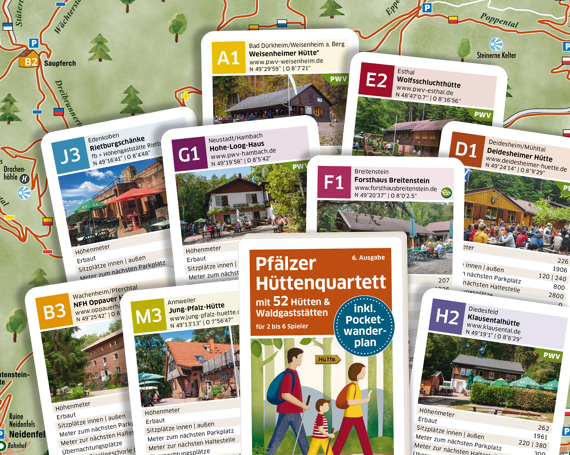 Spielkarten des Pfälzer Hüttenquartetts