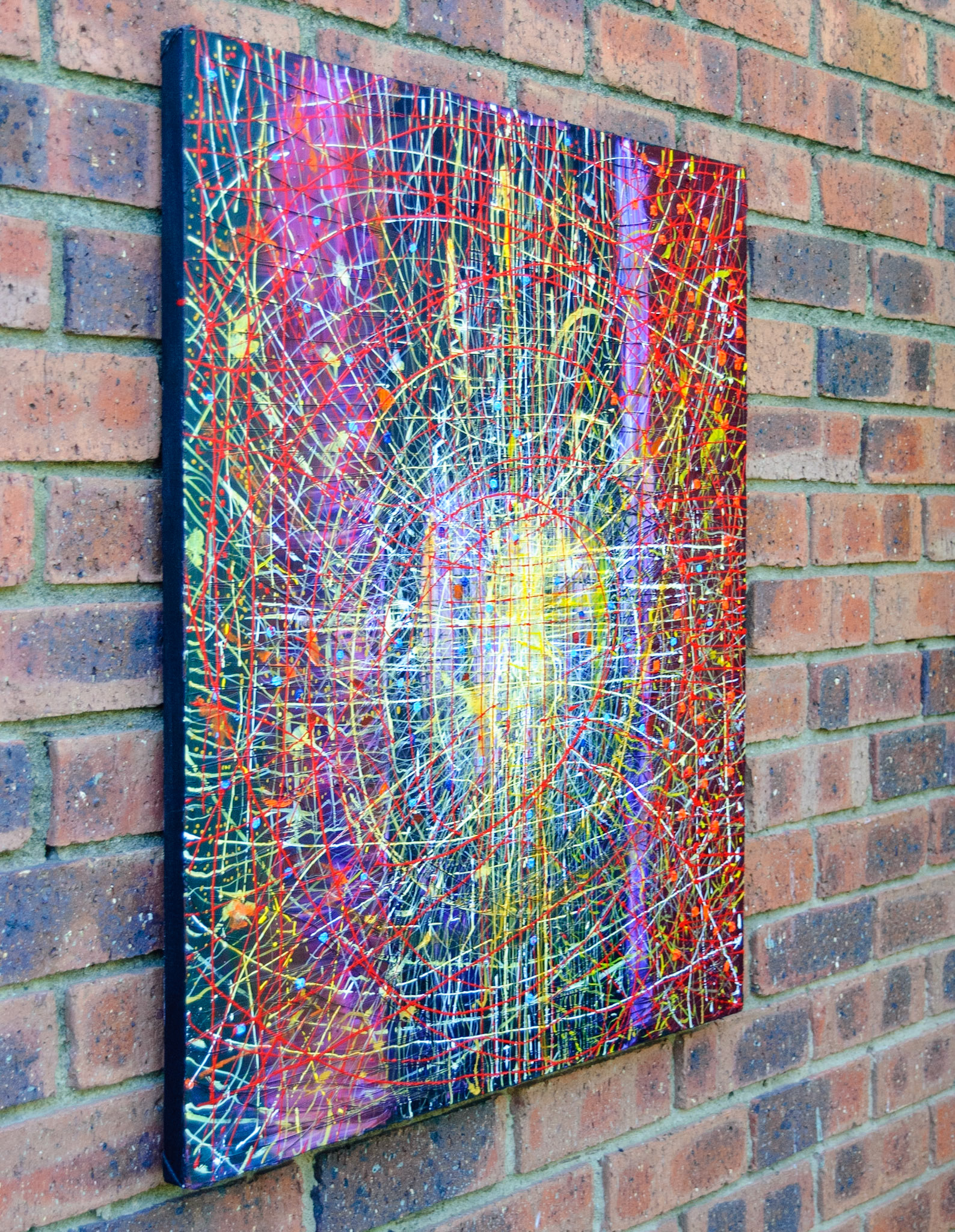 Illuminate. Oil and acrylic on canvas. Side view