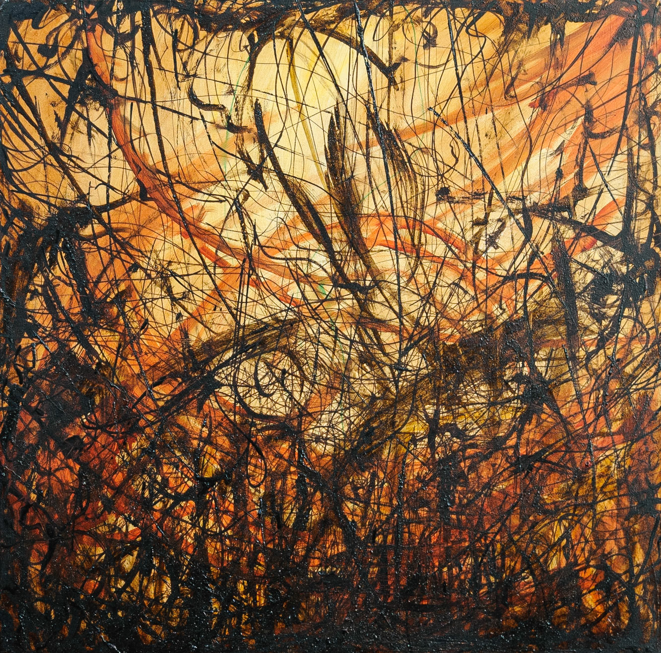 Vision of Eden 2, 2022, Oil on canvas 61 x 61 x 2.5 cm