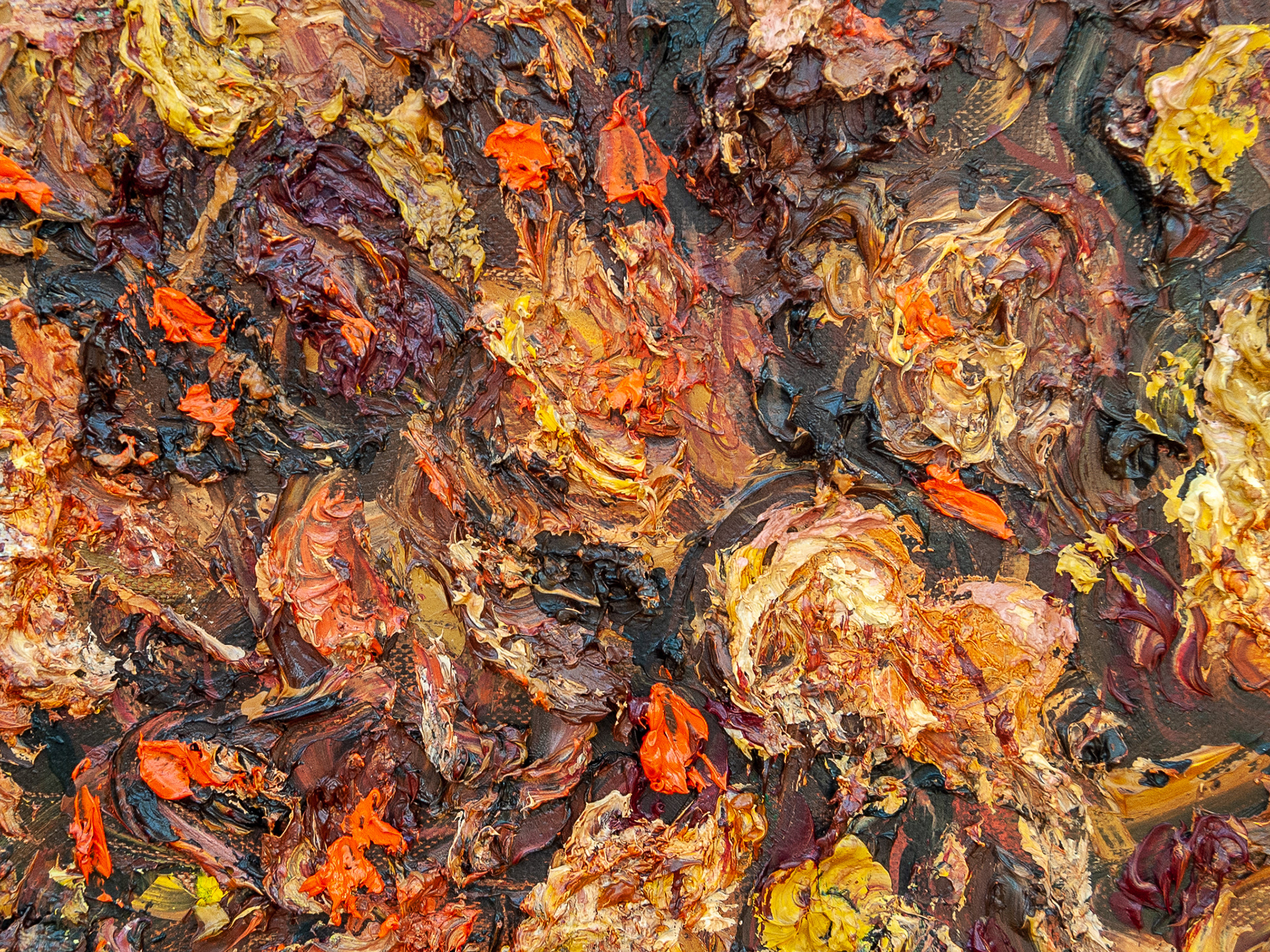 Winter Leaves. Detail.