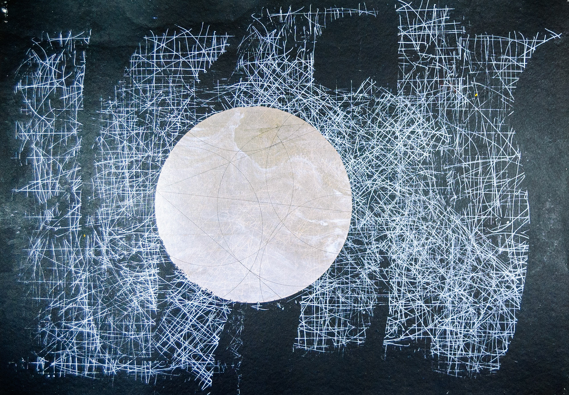Moon Phase. Screenprint monotypes on Fabriano Unica.