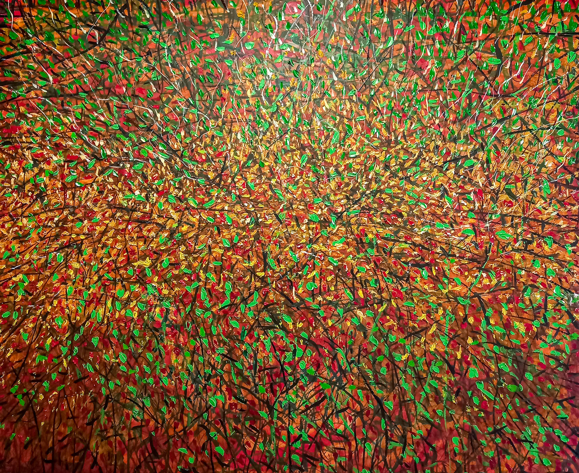 Seasonal Change February 2022, Oil on canvas 150 x 180 x 4 cm