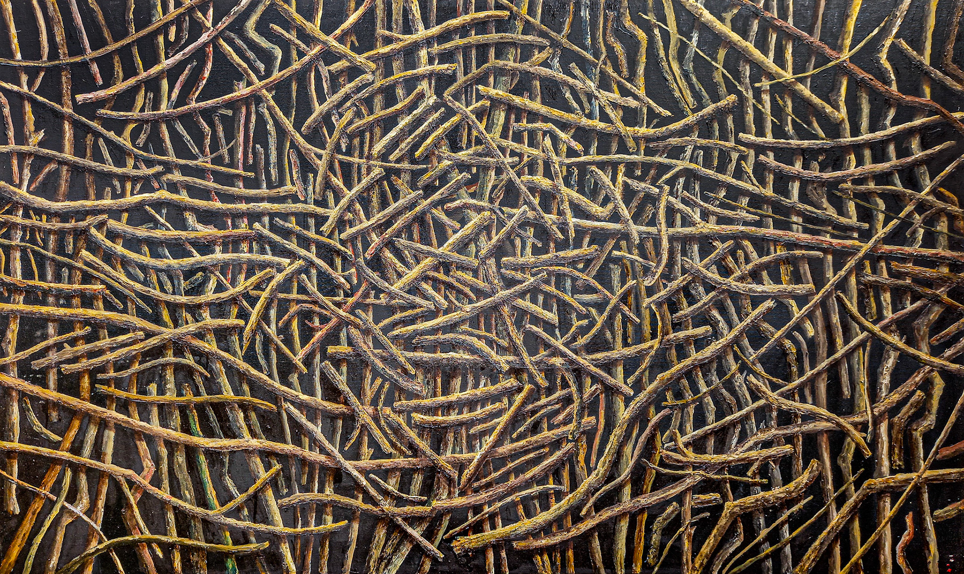 Branch Meditation 3 Oil on canvas. 92 x 152 x 2cm