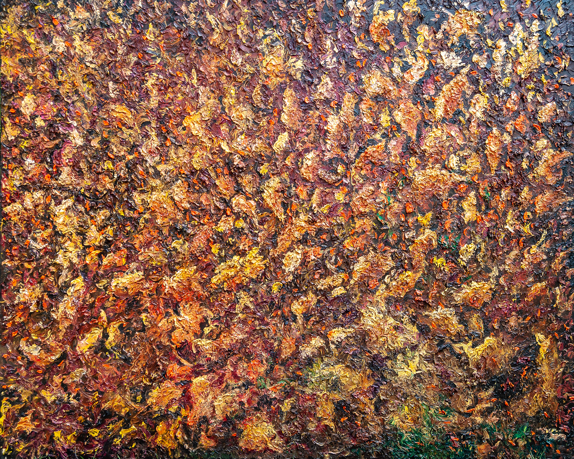 Winter Leaves. Oil on canvas. 152 x 122 x 4cm.
