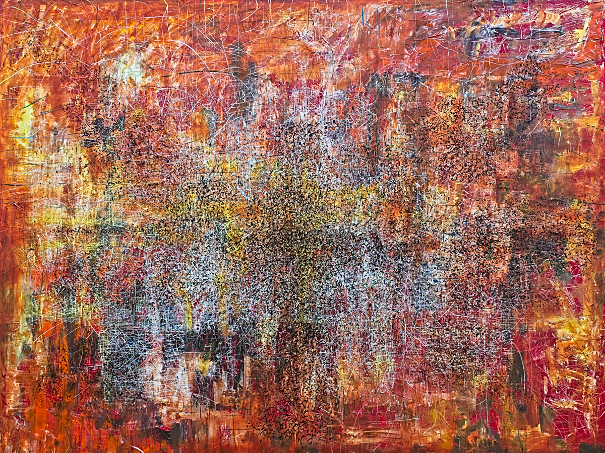 Ordered Disorder 	• Price R 55,000.00 	• Size: 150 x 200 x 3.5 cm 	• Medium: Oil on canvas
