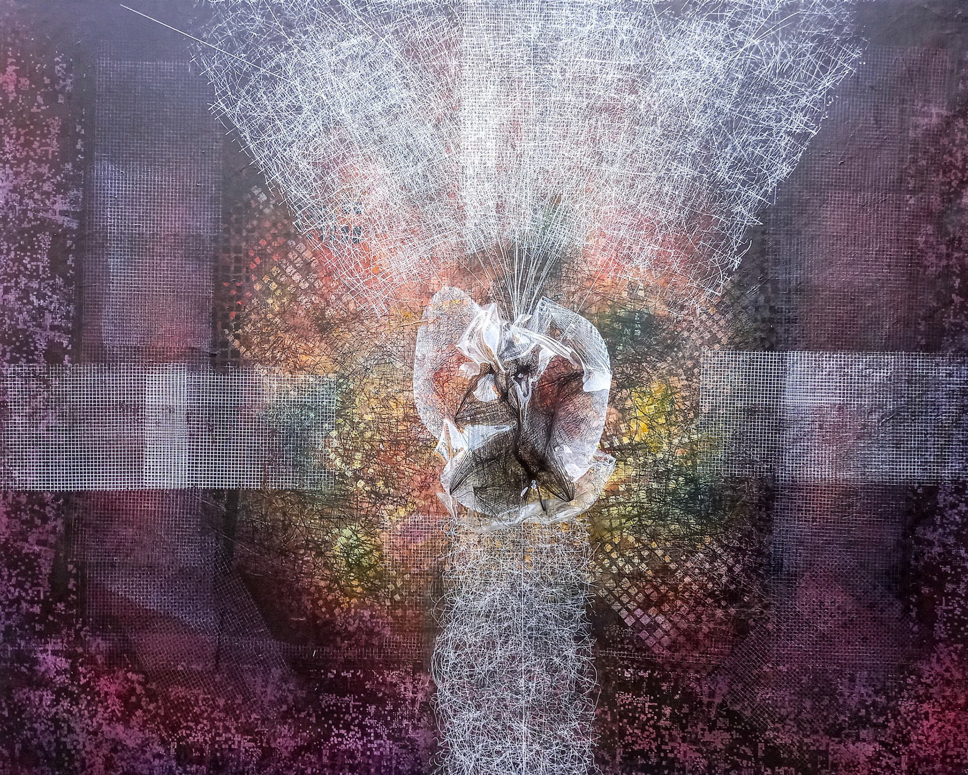 Illuminations. Thermoformed perspex on screenprinted canvas