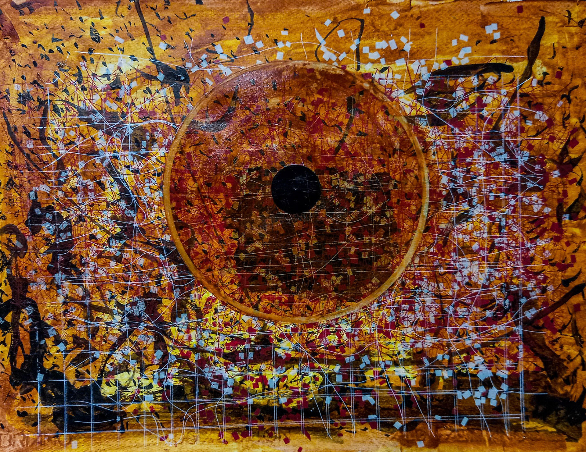 Bi Disc Meditation. Acrylic silkscreen monotypes on Fabriano.