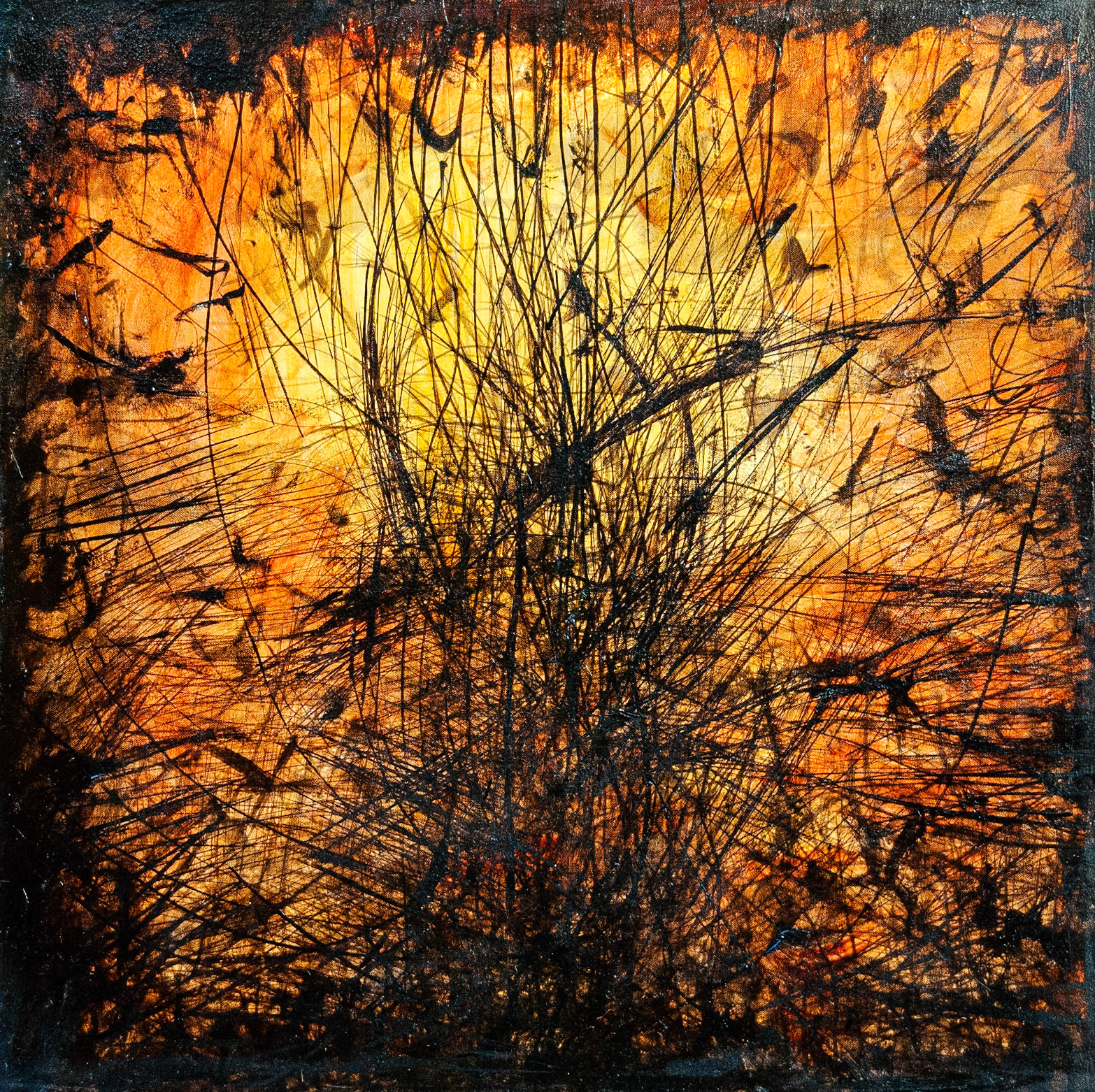 Vision of Eden 1 2022, Oil on canvas 61 x 61 x 2.5 cm