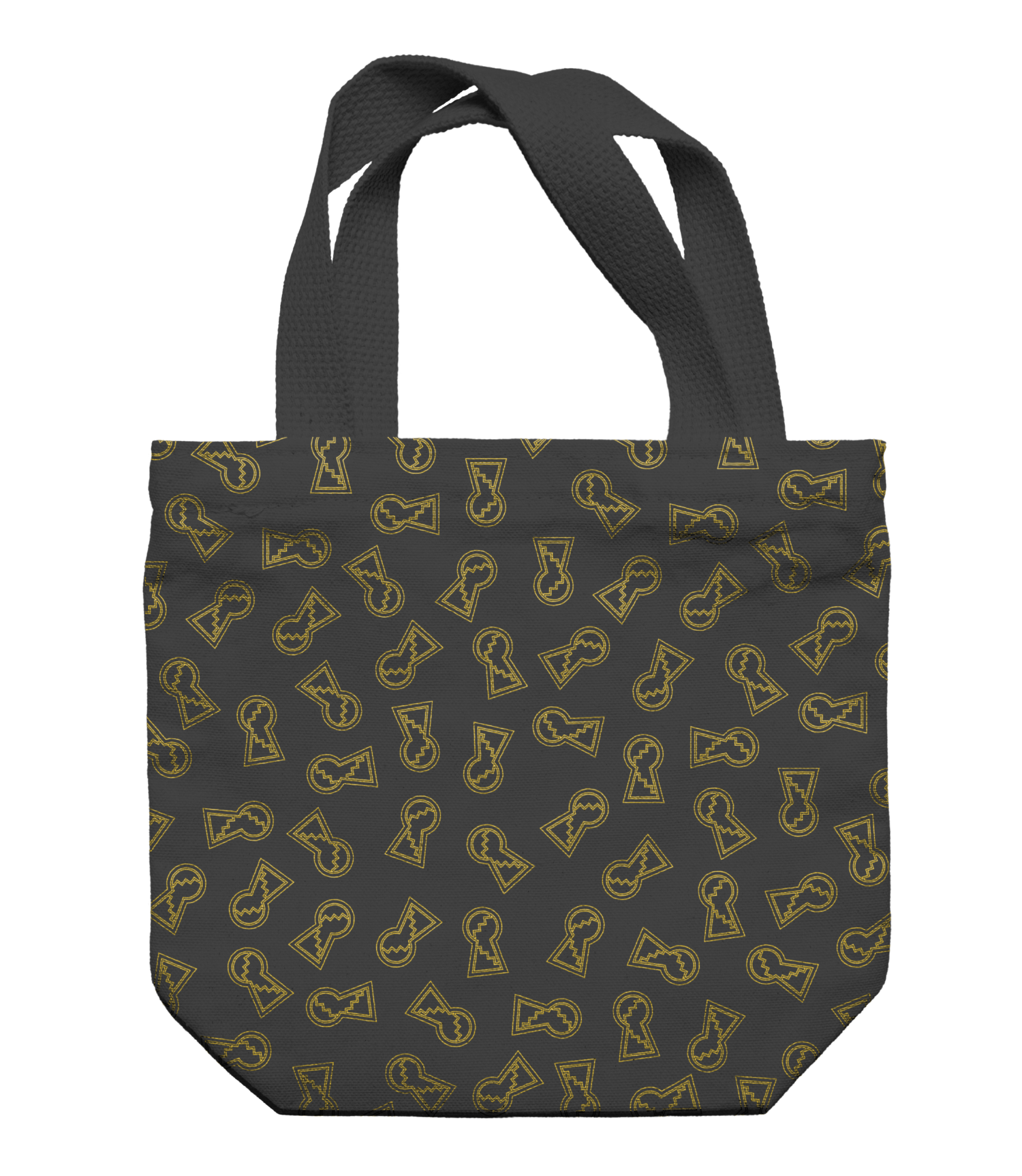 tote bag with branded logo pattern