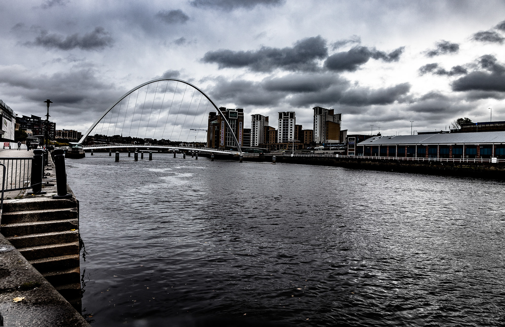 Millennium Bridge with the Baltic Museum behind  