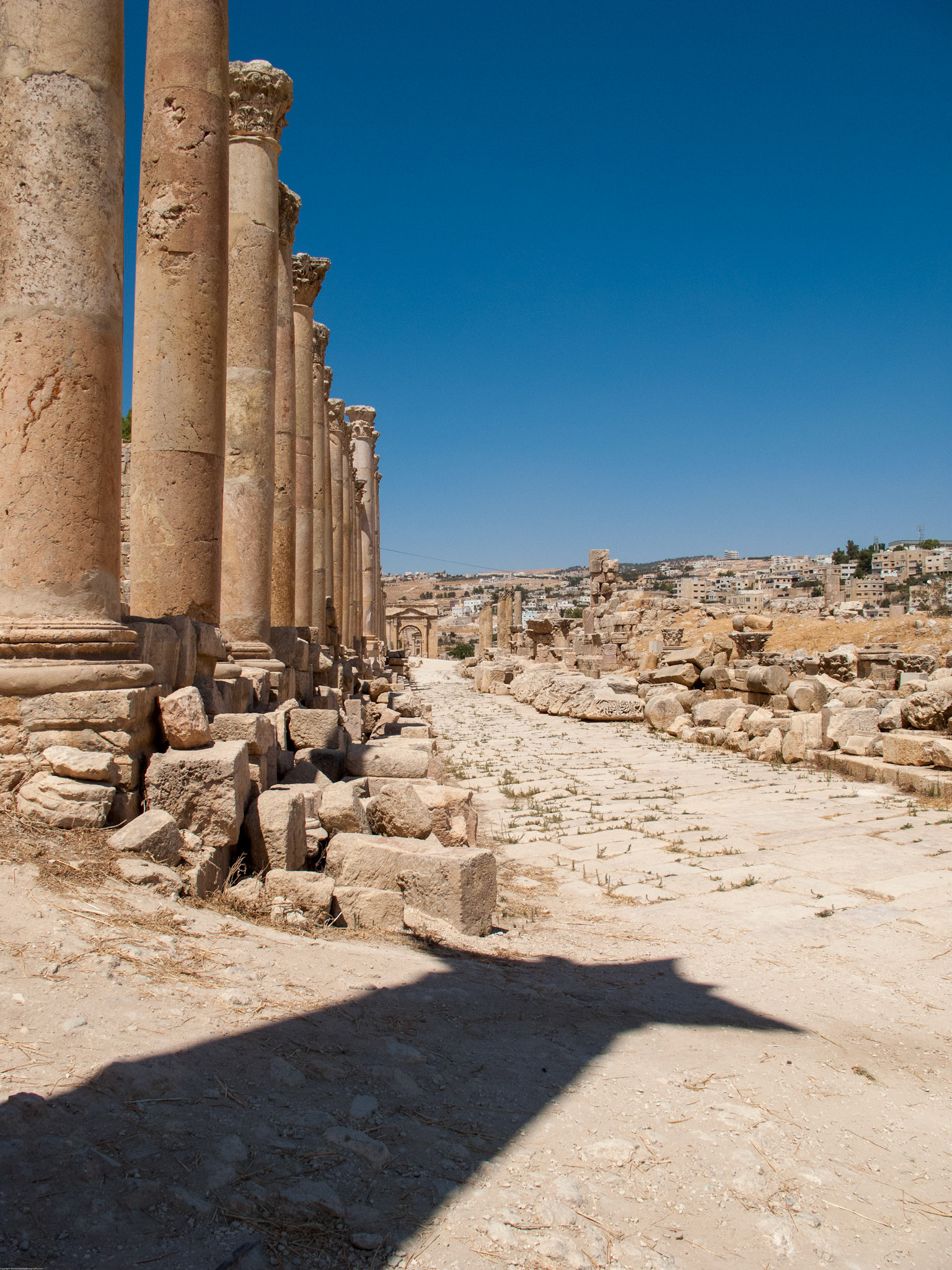The Roman city of Gerasa, (Jerash).  August 2009