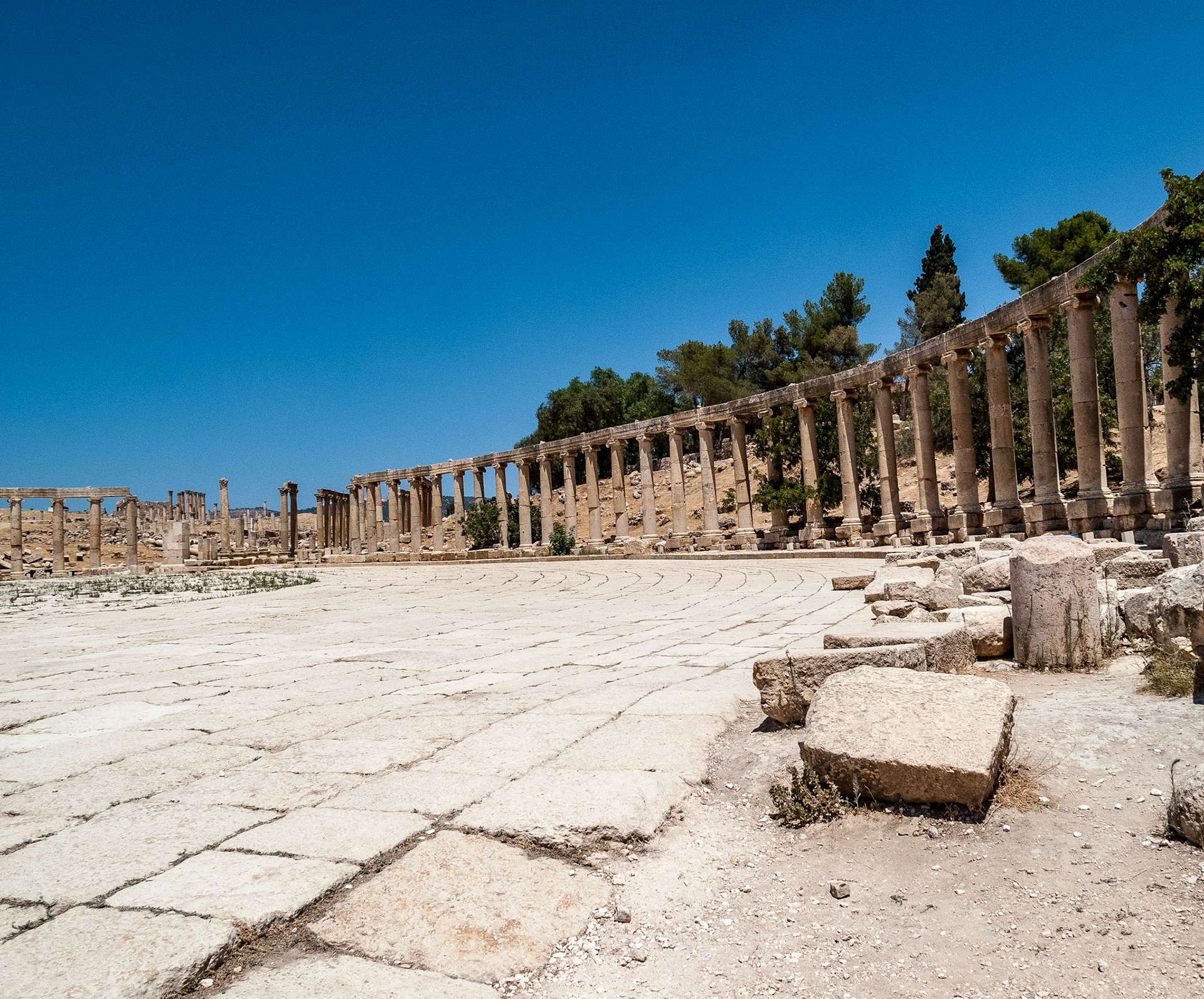 The Roman city of Gerasa, (Jerash).  August 2009