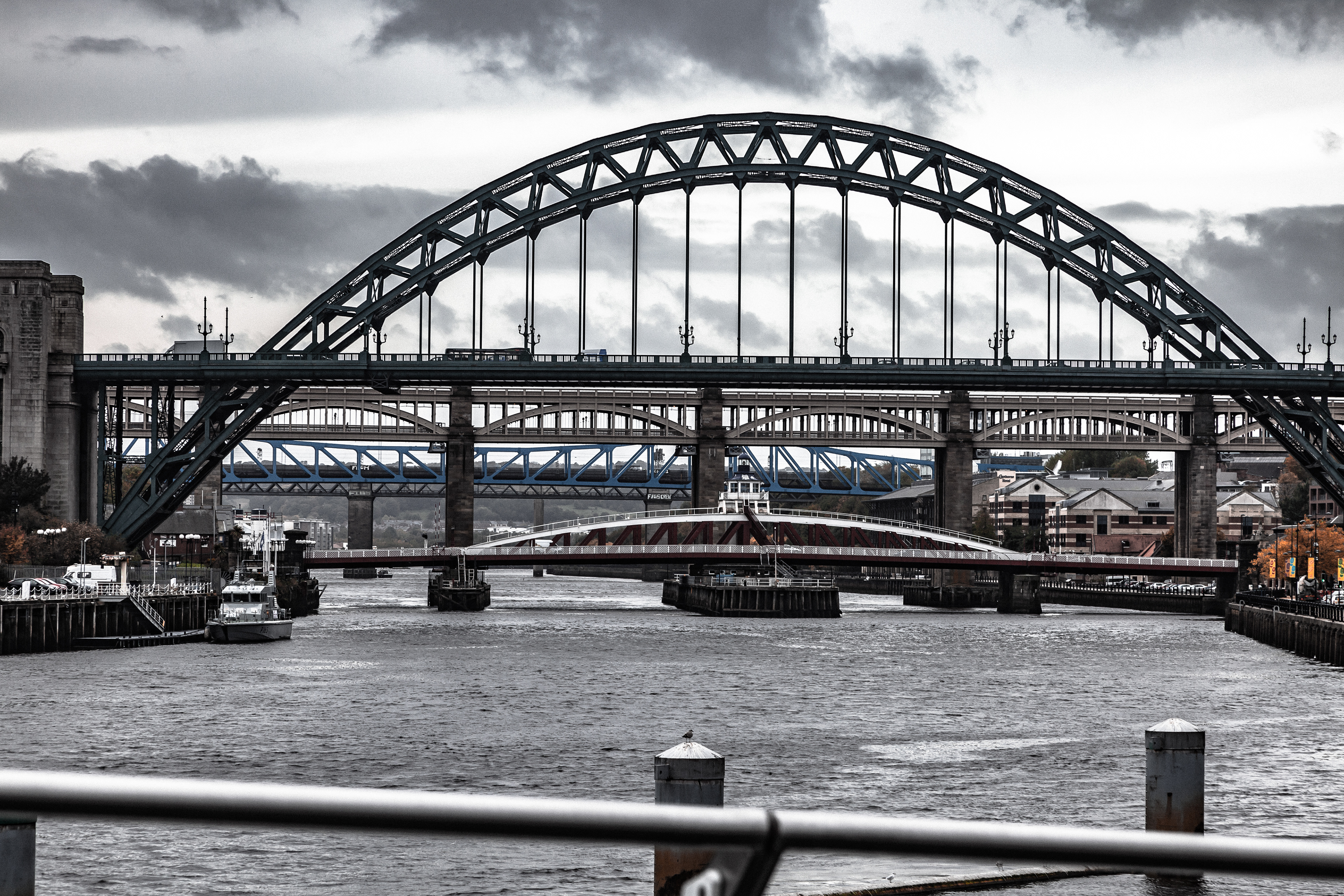 Tyne Bridge, Swing bridge and The High Level Bridge beyond