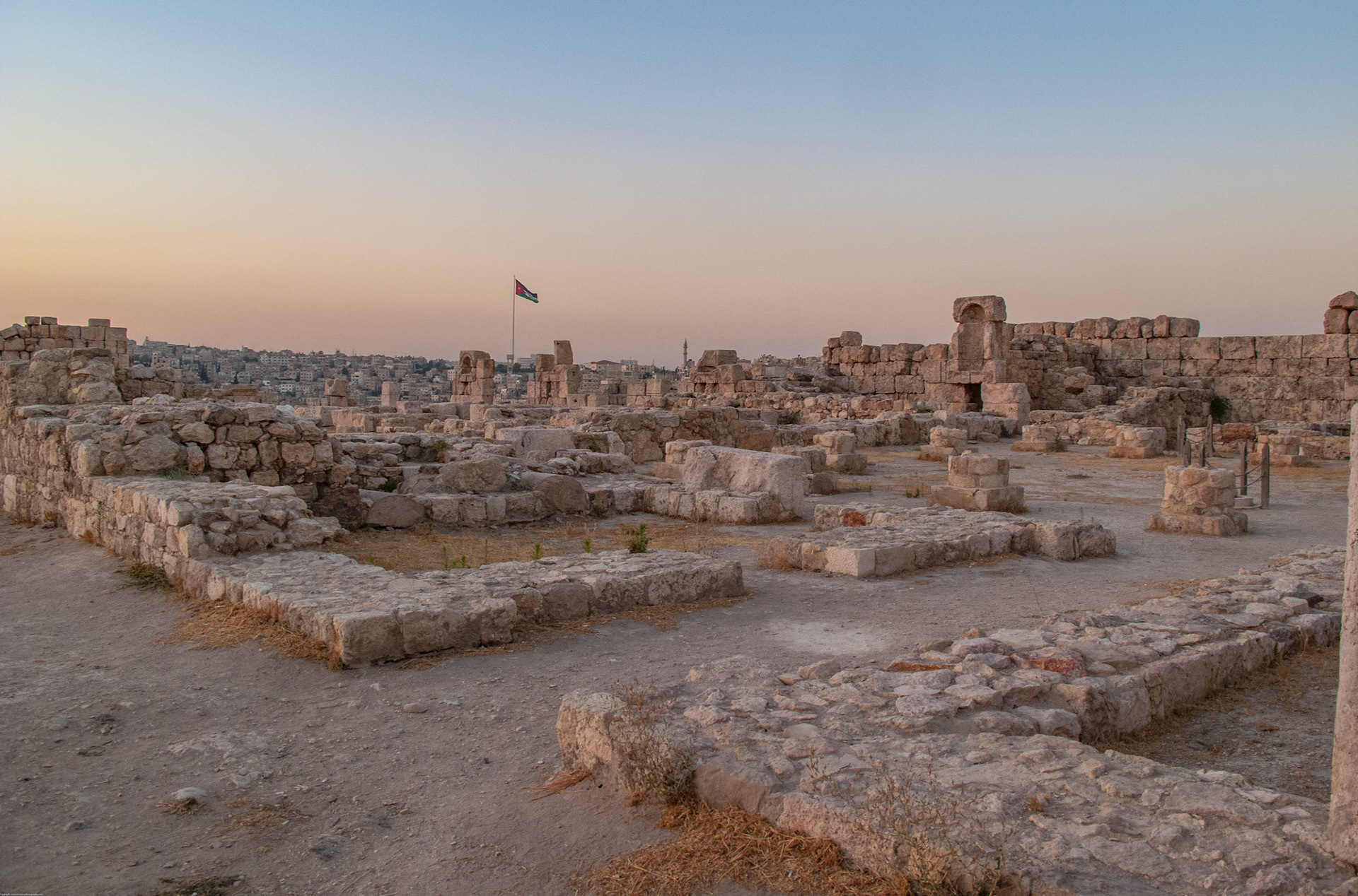 Citadel in the centre of Amman August 2009