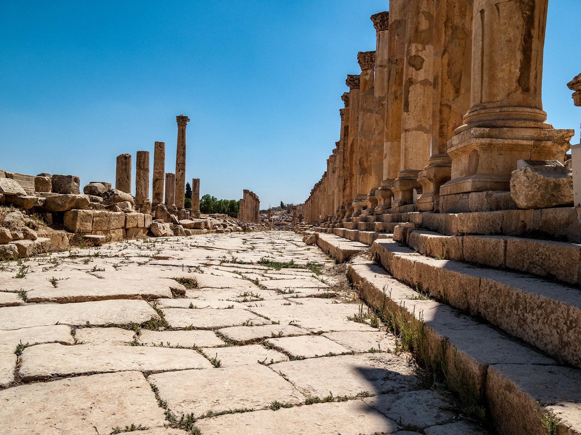 The Roman city of Gerasa, (Jerash).  August 2009