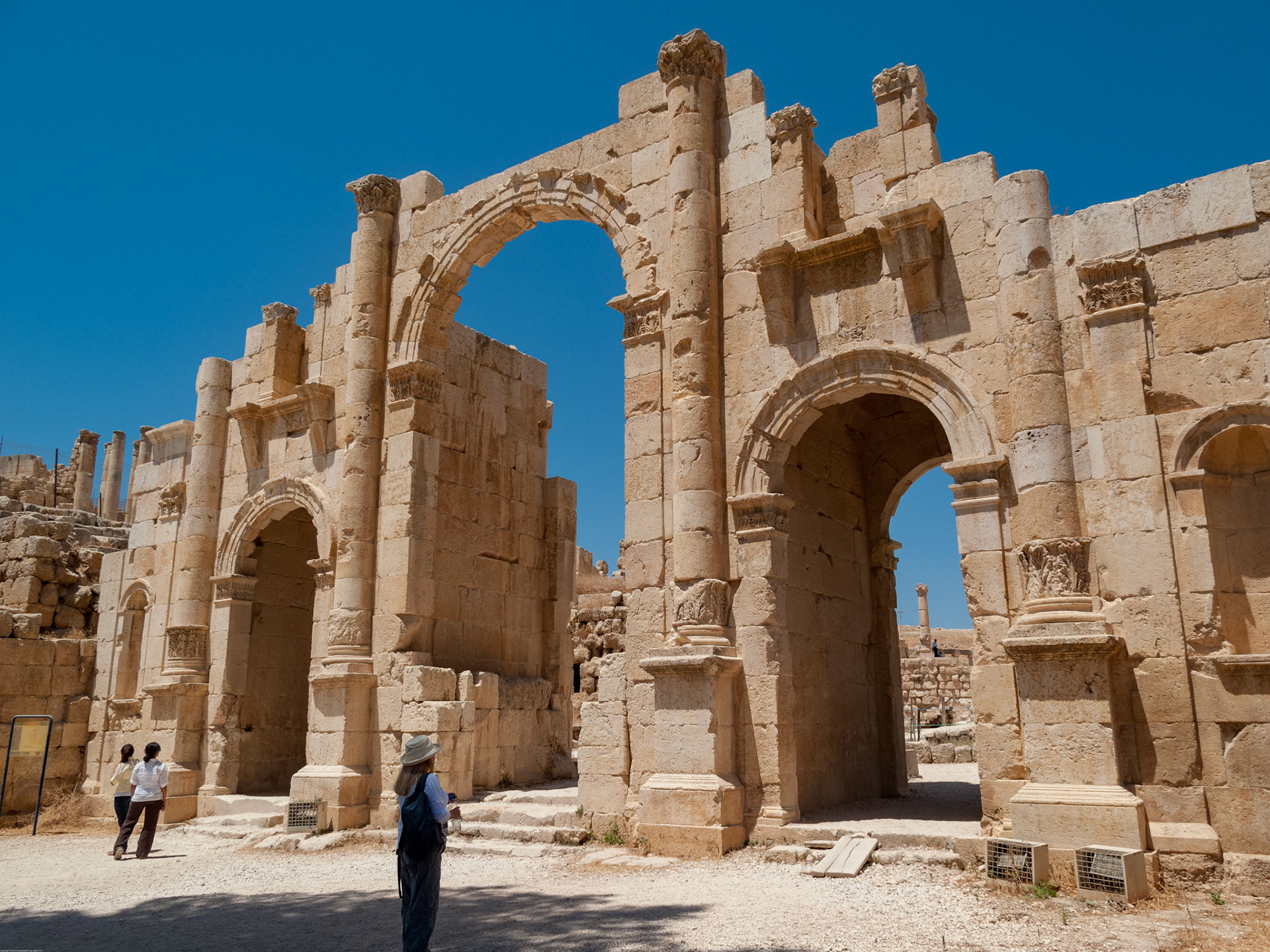 The Roman city of Gerasa, (Jerash).  August 2009