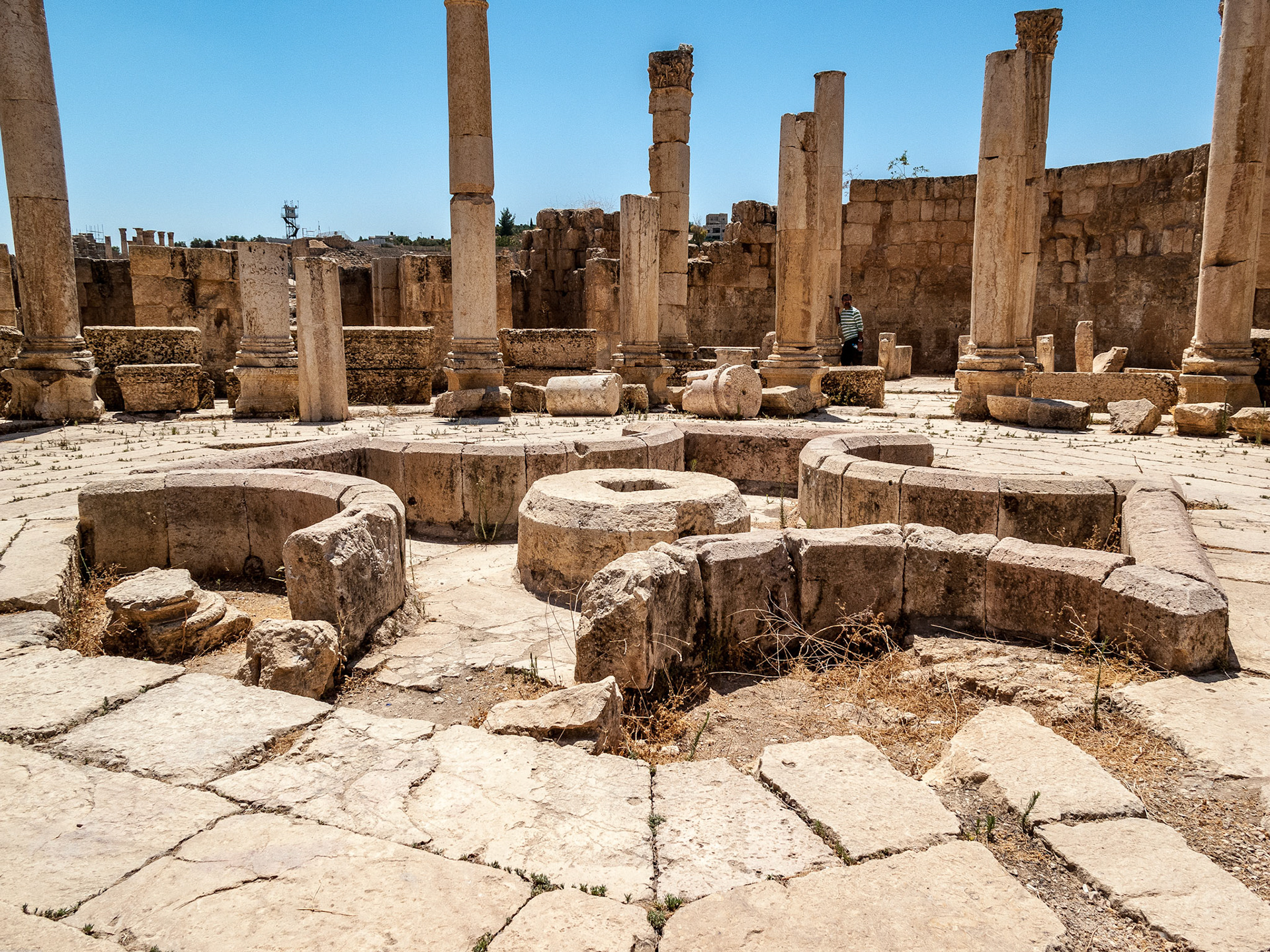 The Roman city of Gerasa, (Jerash).  August 2009