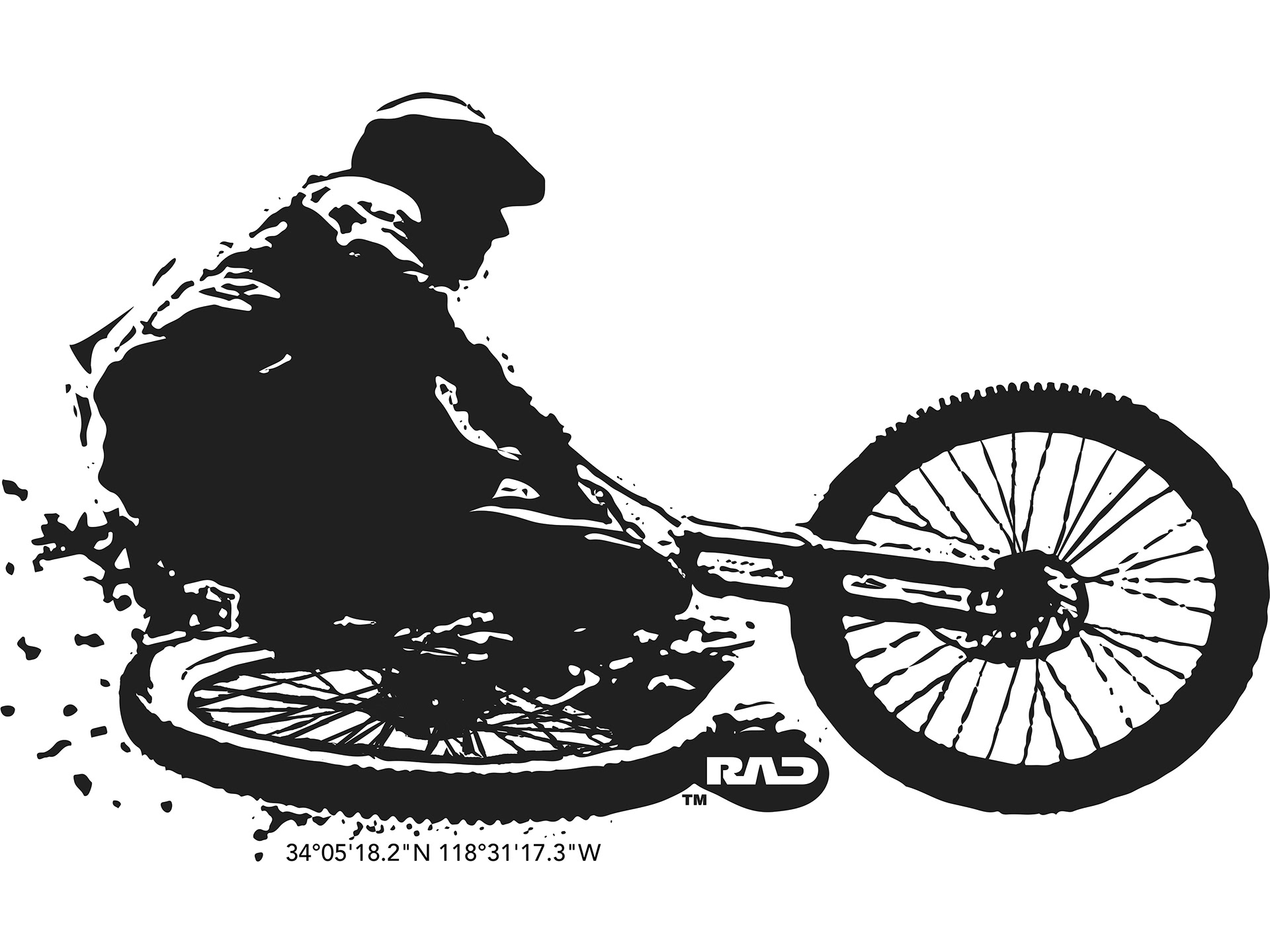 this is a pic of me in CA on a trail ride.Traced in Illustrator