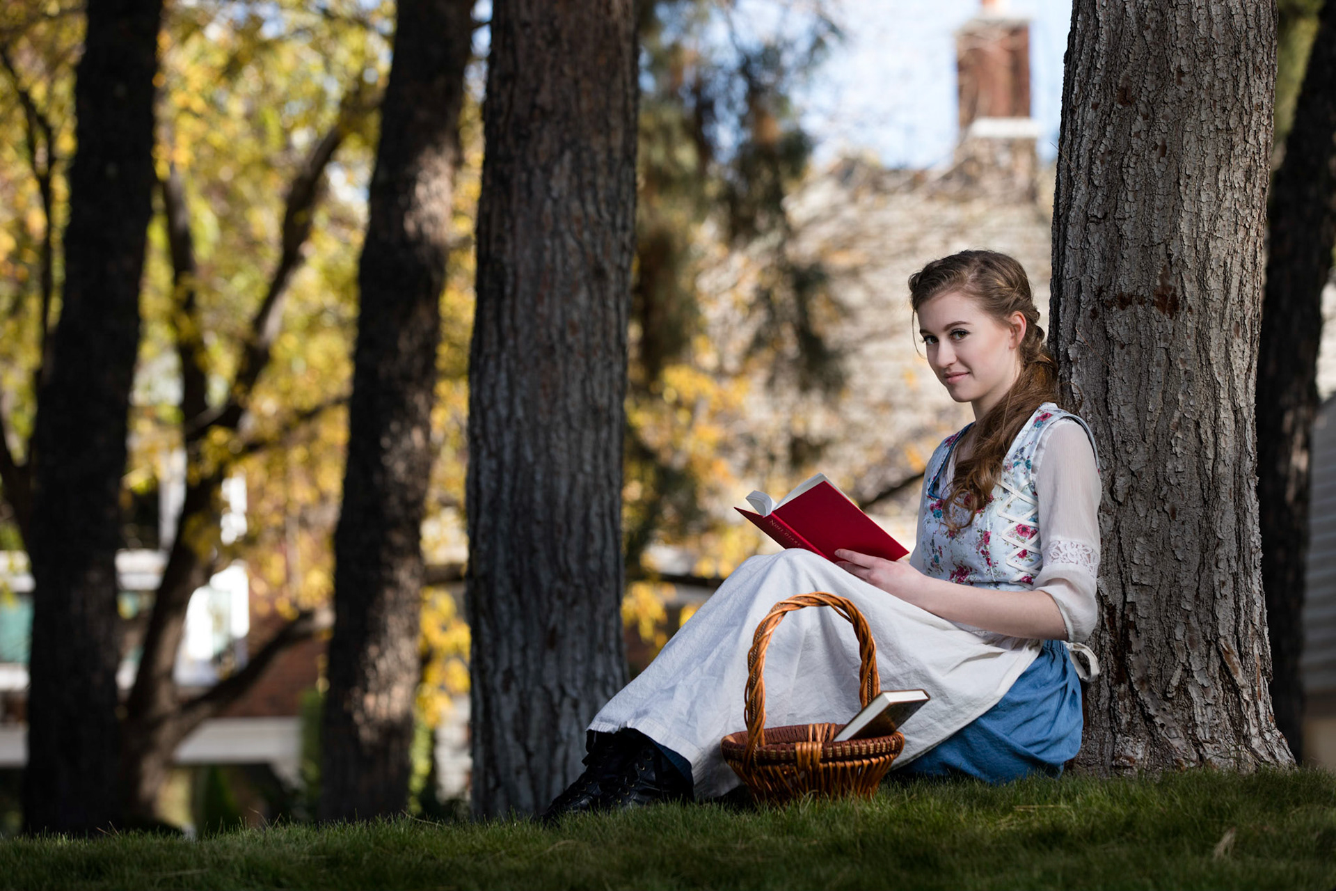 A portrait photography session in Tempe, Arizona at the Chateau De Vie with friends with a disney theme.