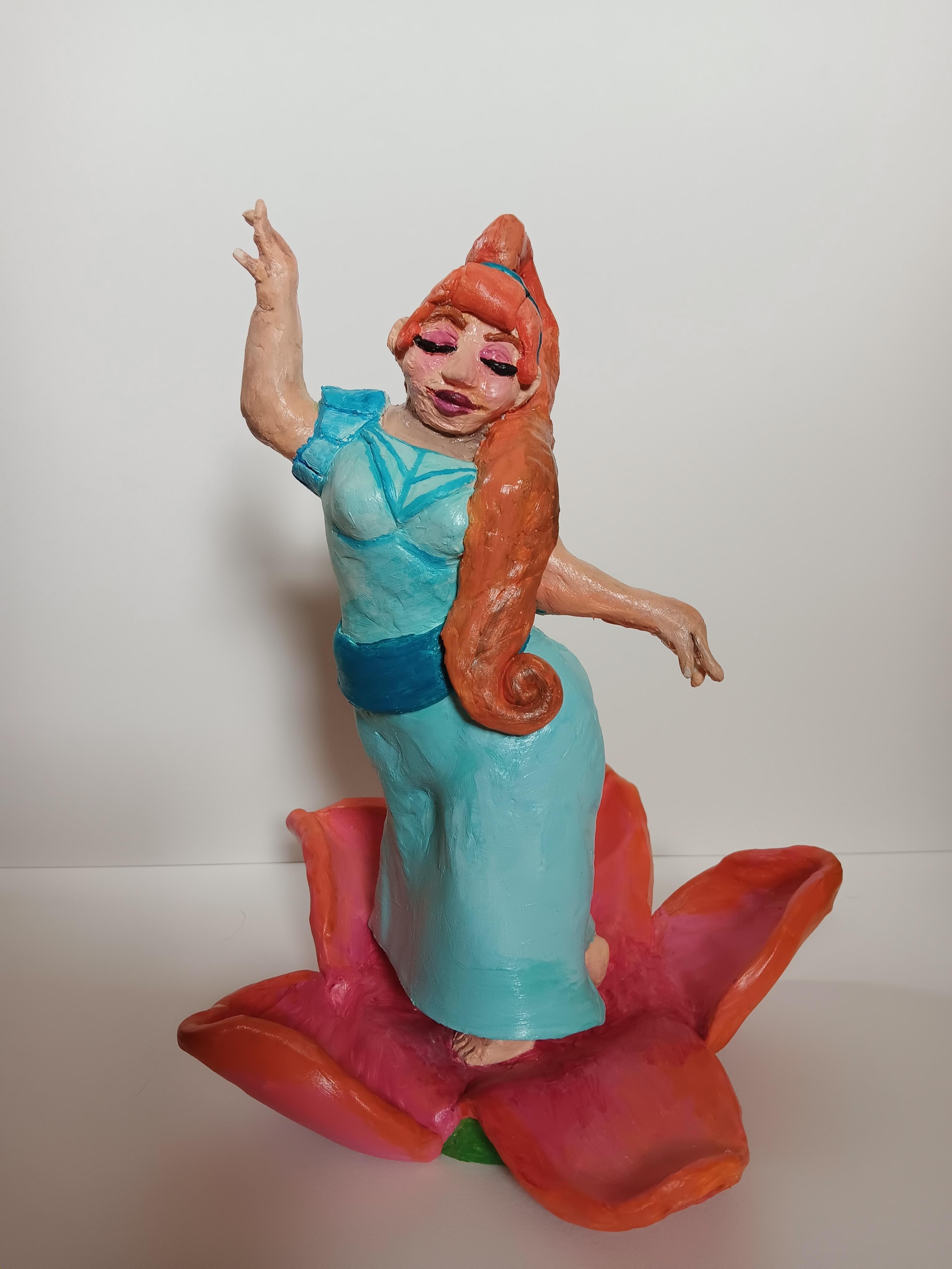 Thumbelina Clay Sculpture