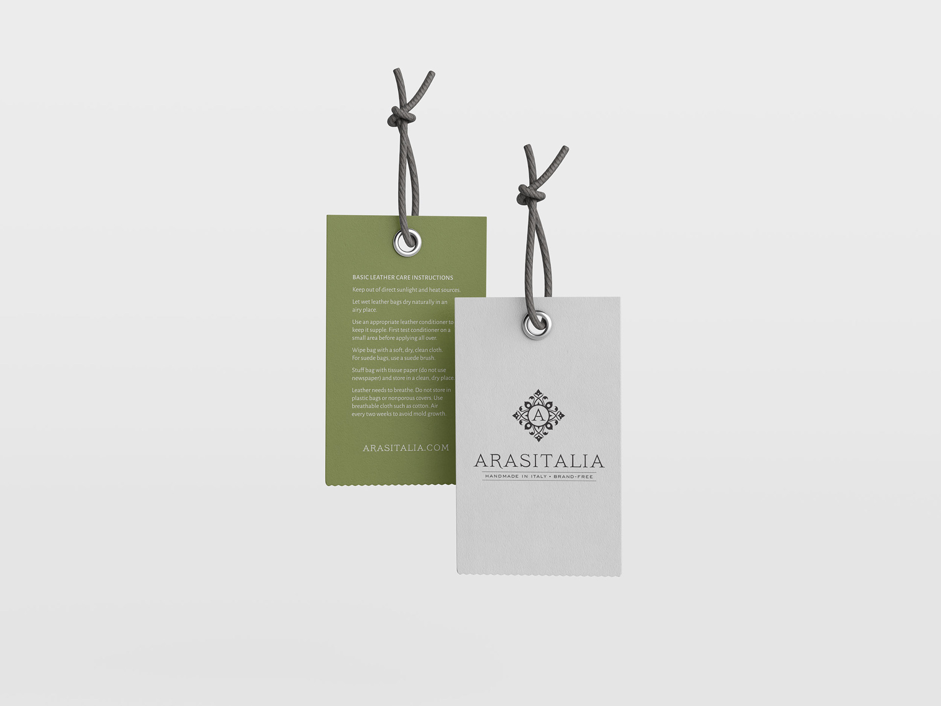 ARASITALIA hang tags