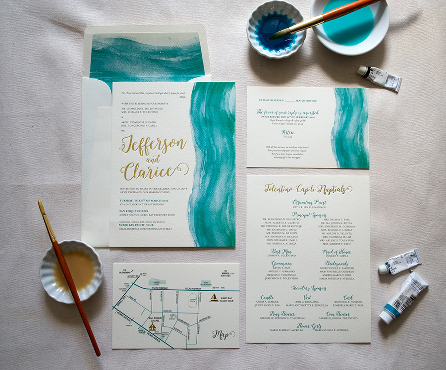 Capili-Tolentino invitation suite