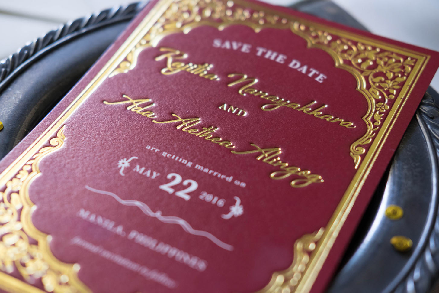 Alingog-Nanayakkara save the date card