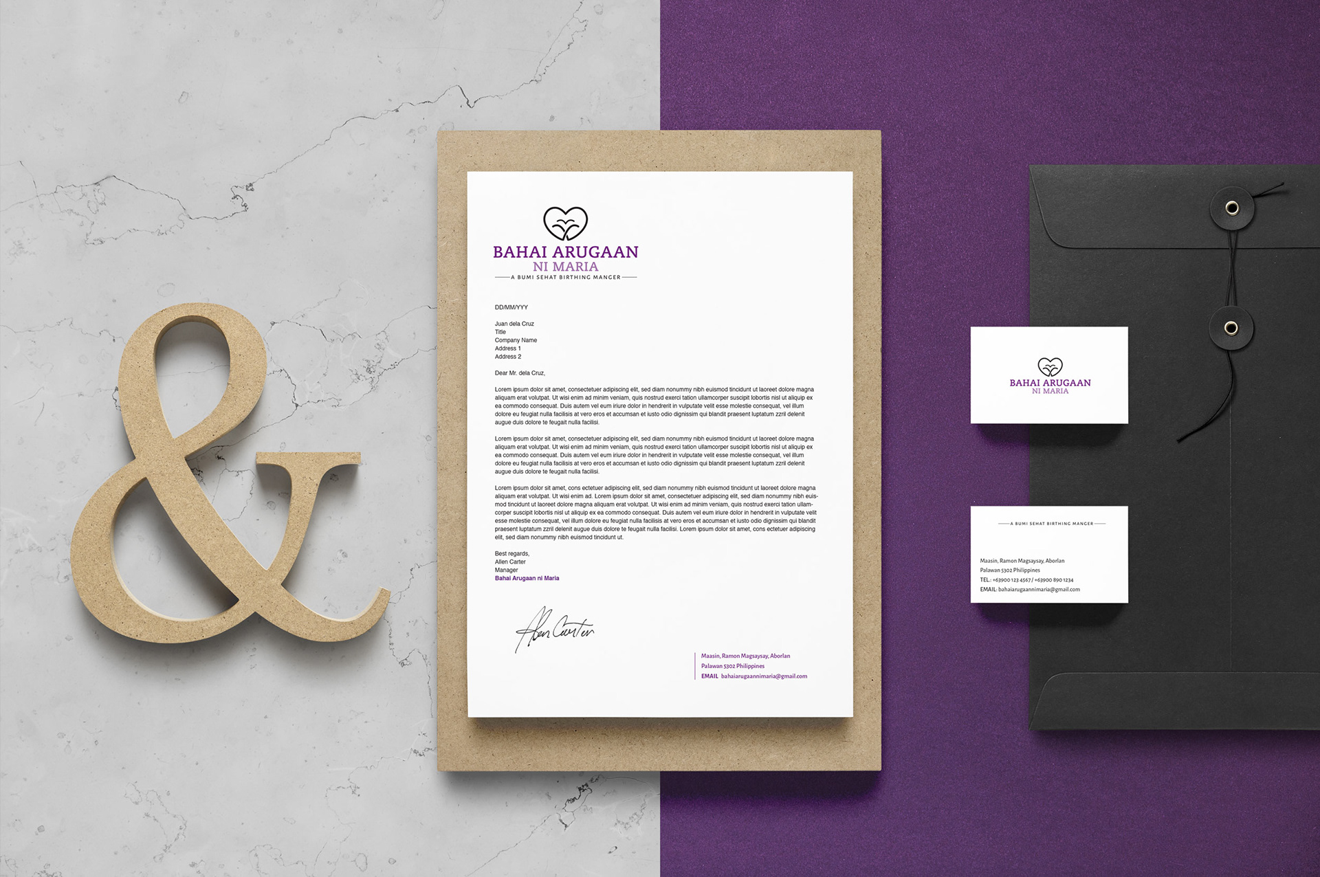Bahai Arugaan ni Maria letterhead