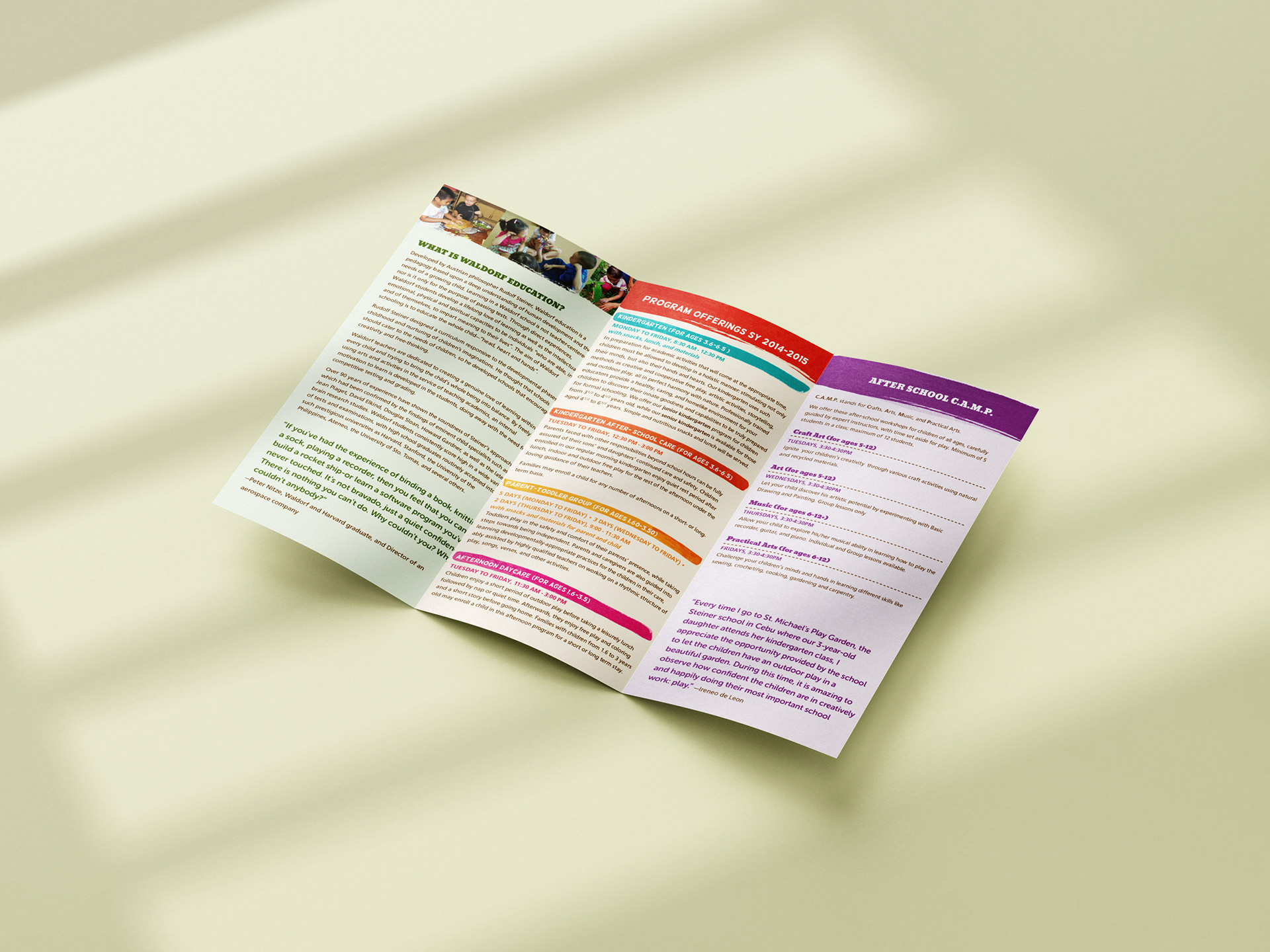 SMPG trifold brochure inside spread