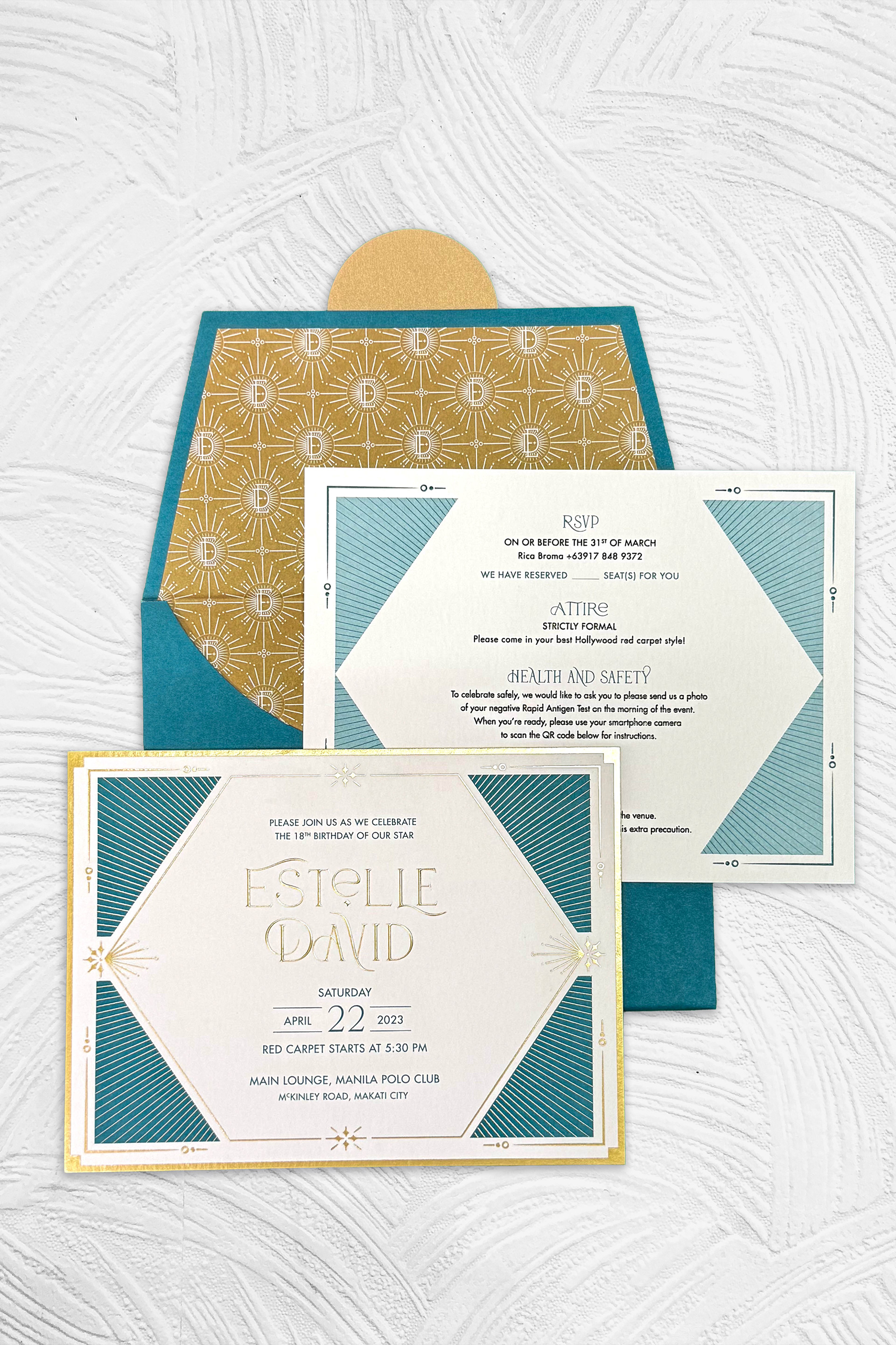 David Debut invitation suite
