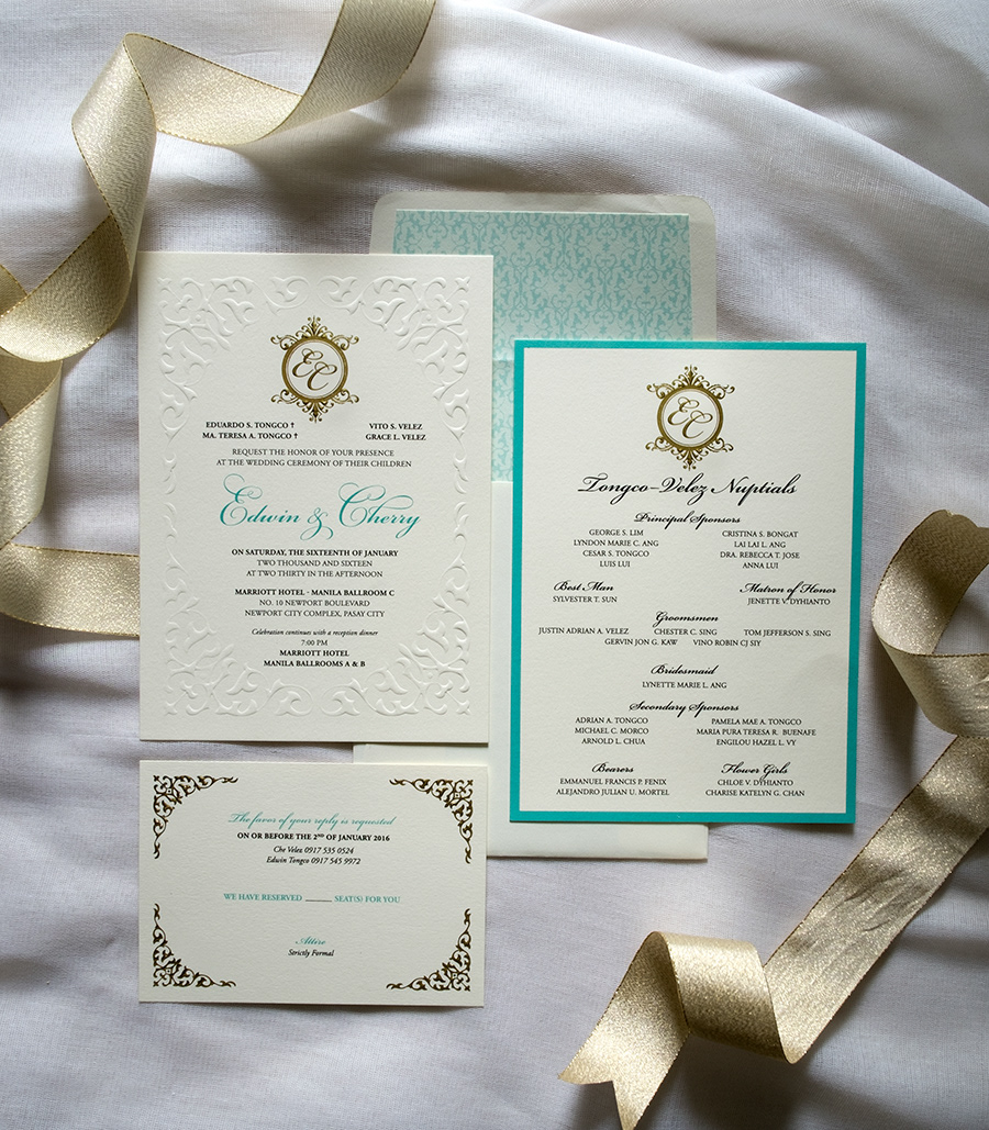 Velez-Tongco invitation suite