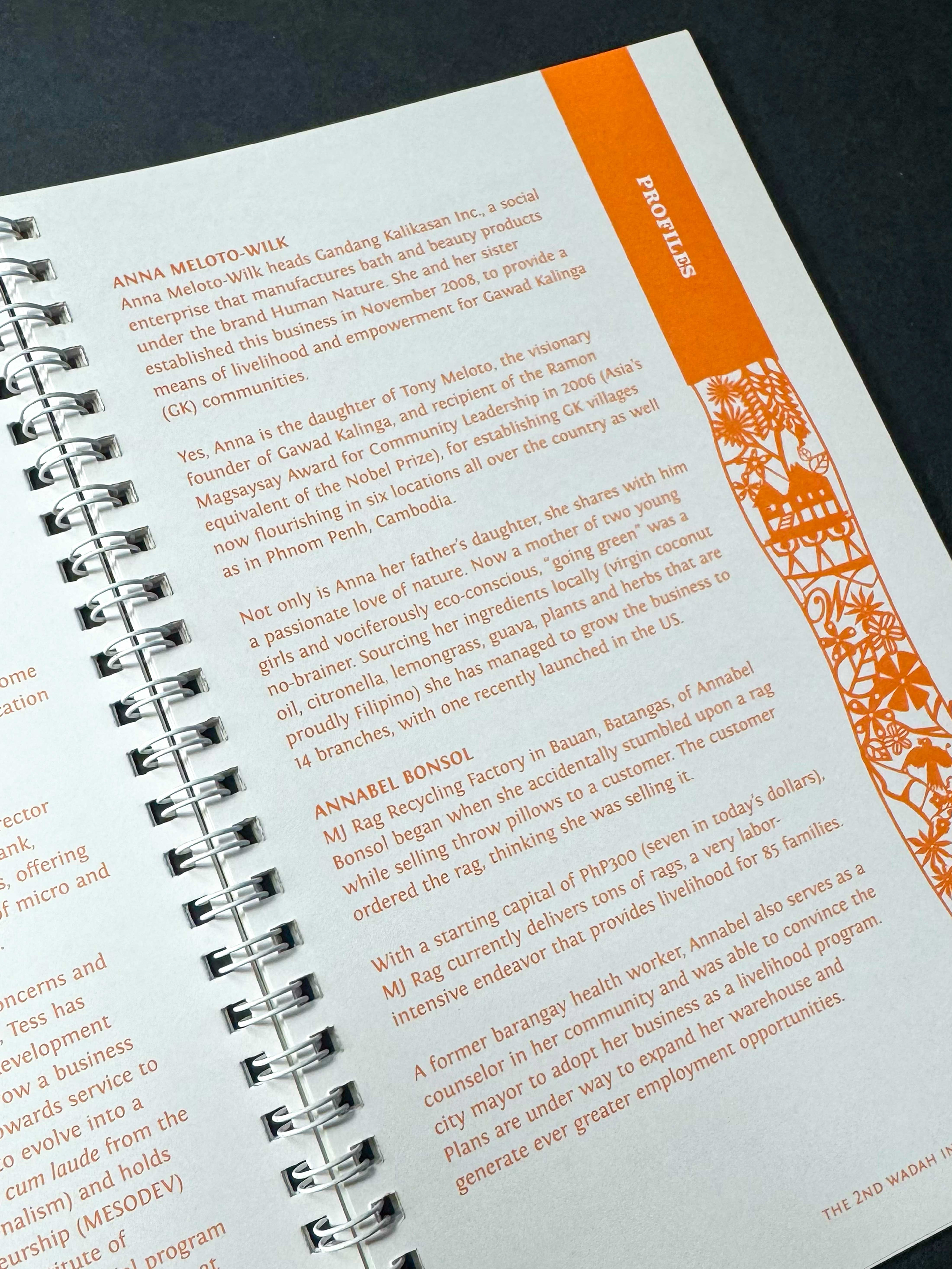 Notebook spread