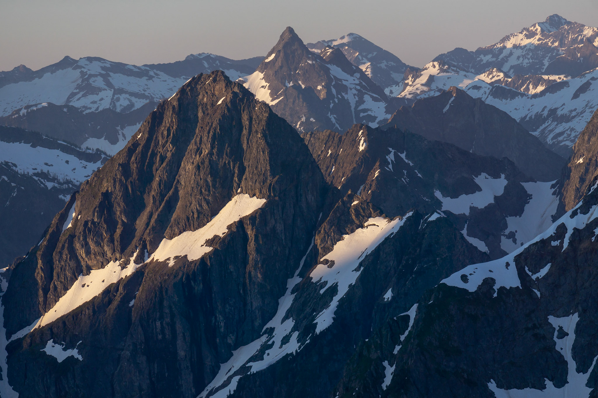 Sunset in North cascades National Park