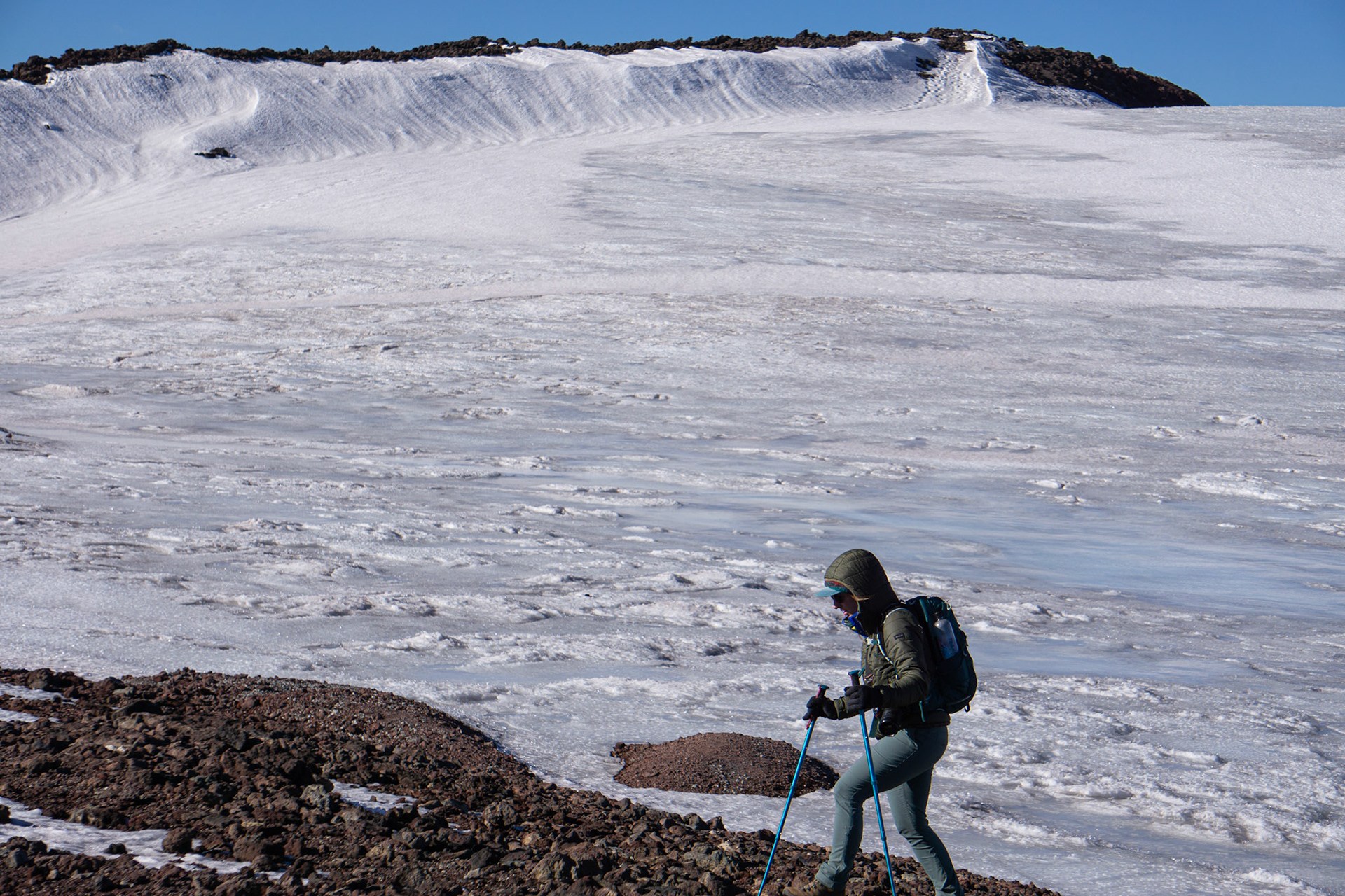 Claire at the South Sister summit crater