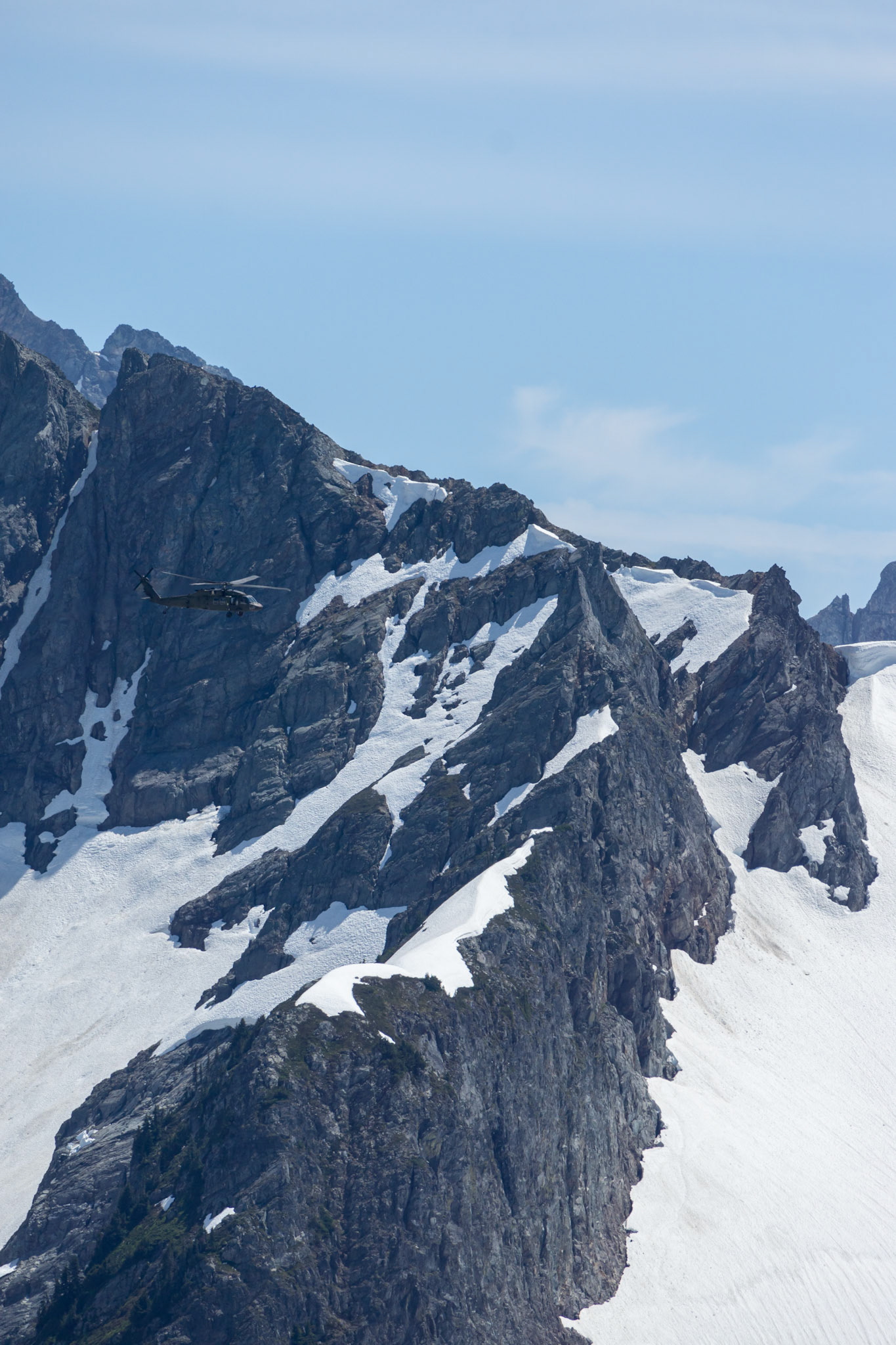 Helicopter in North Cascades National Park