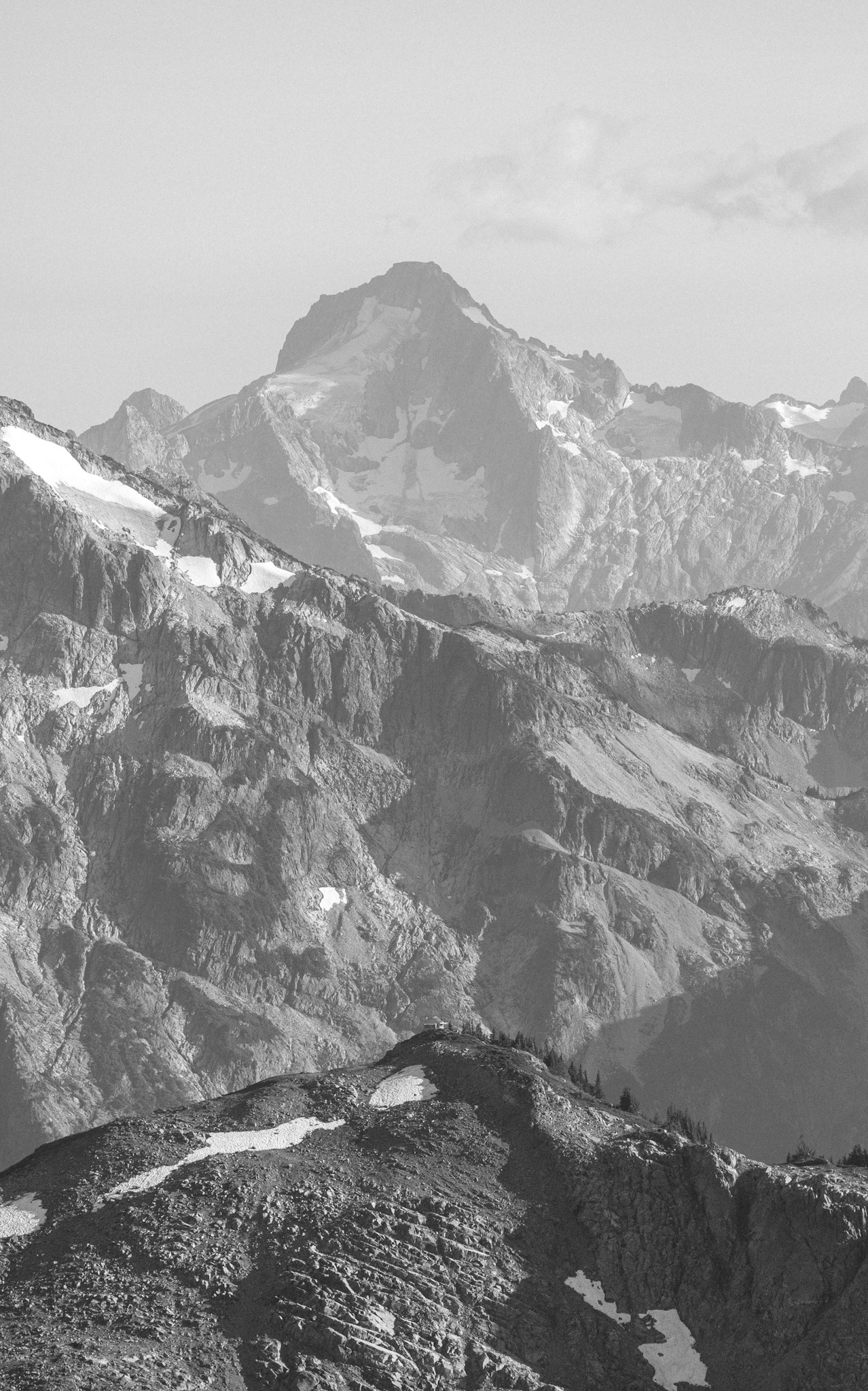 Copper Ridge Lookout as seen from a nearby summit