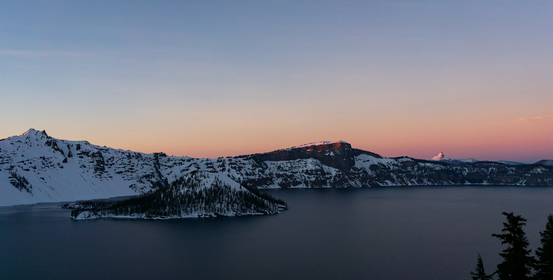 Crater Lake National Park at Sunset