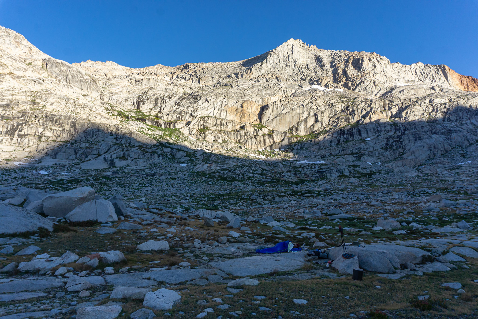 Zac at the base of Mt. Stewart