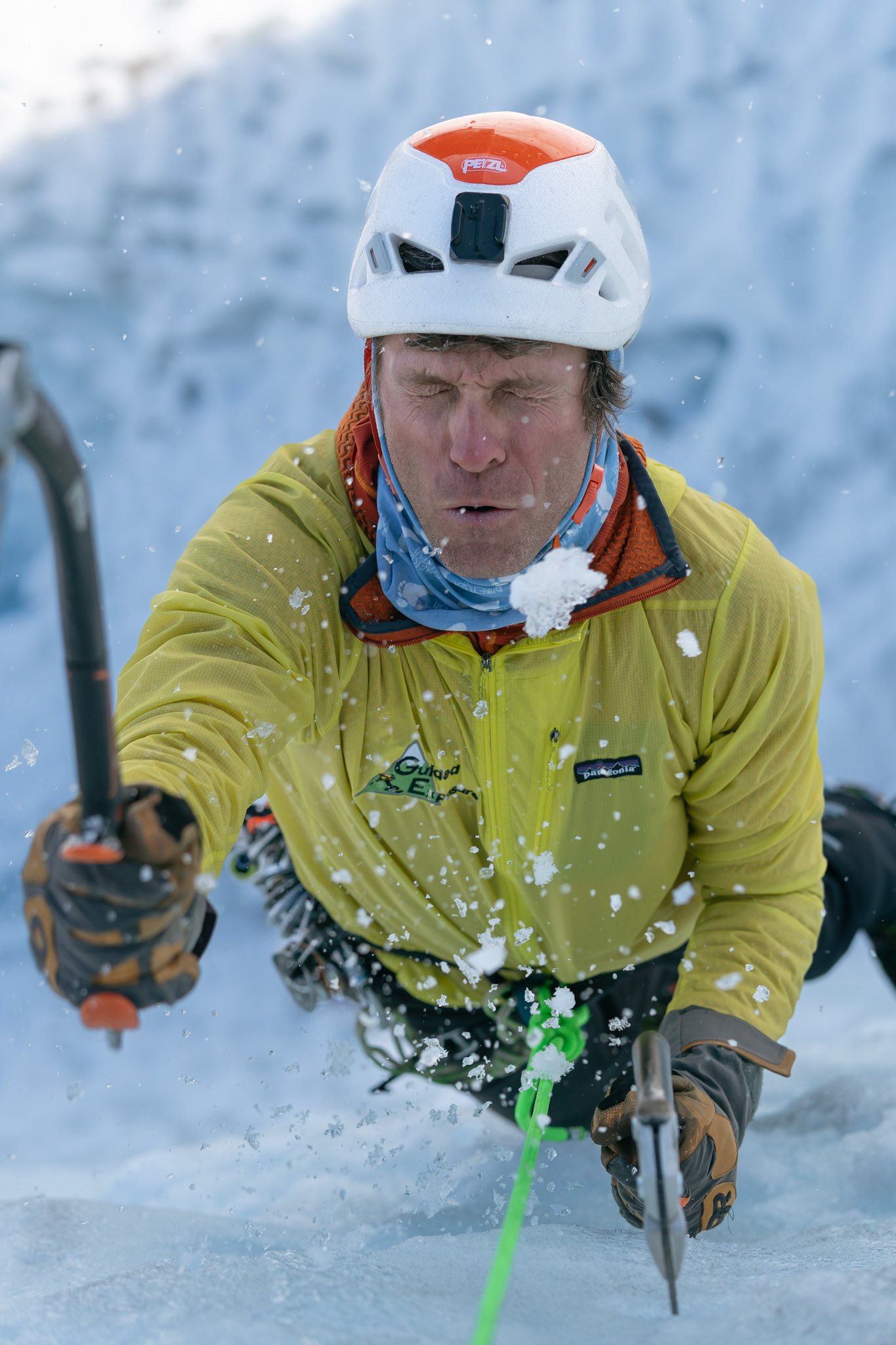 Jere of Guided Exposure ice climbing
