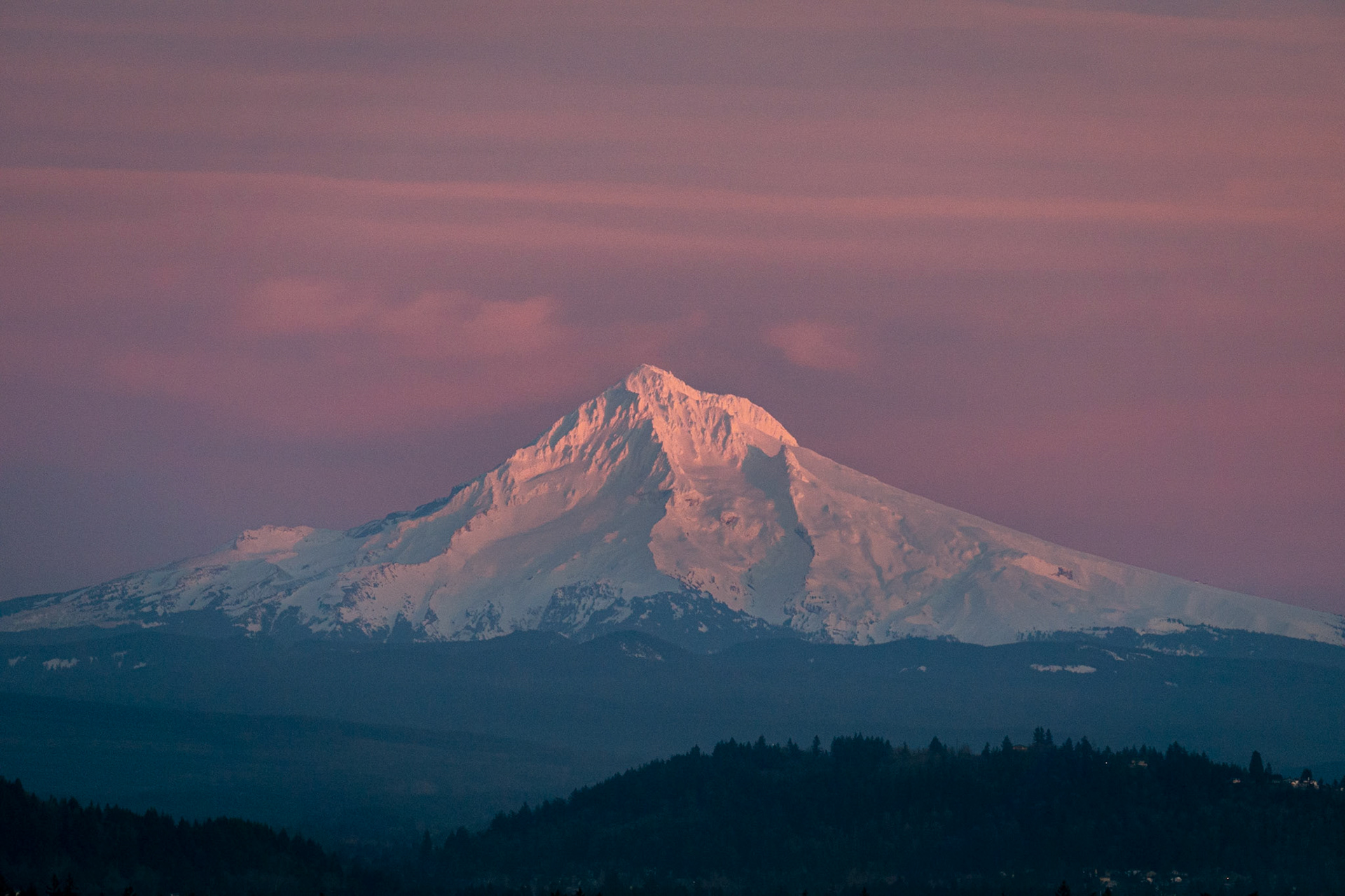 Mt. Hood as seen from Portland
