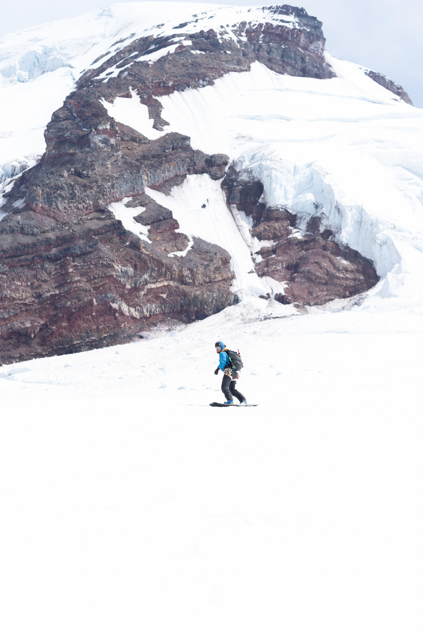 Michael snowboarding, Coleman Glacier