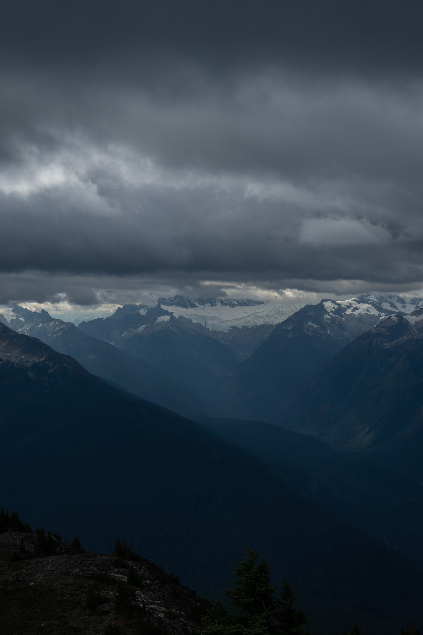 An incoming storm forced me off the summit
