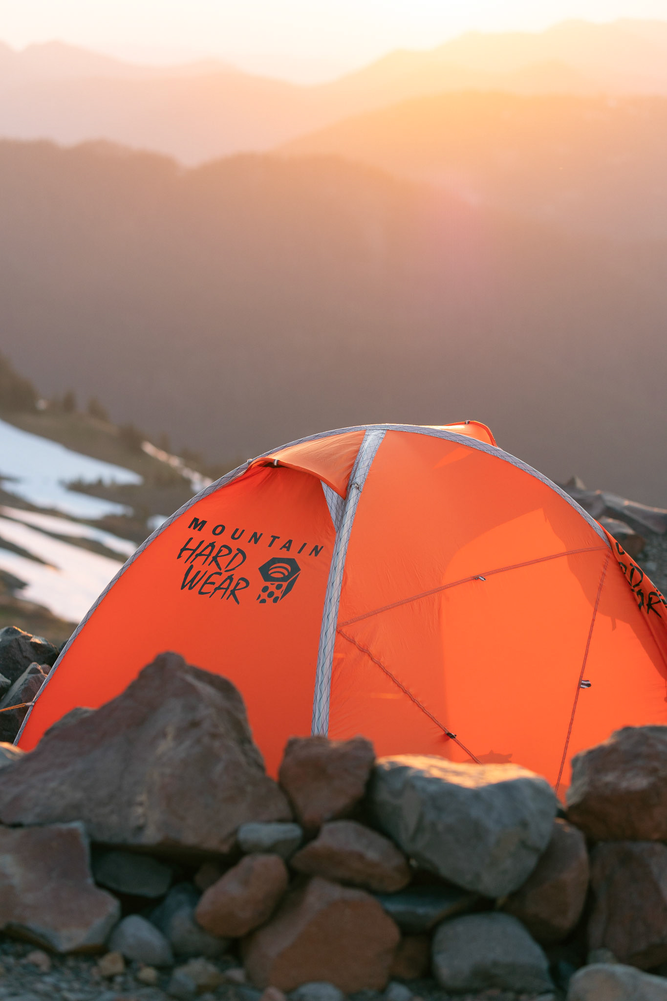 Mt. Baker basecamp at the Hogsback